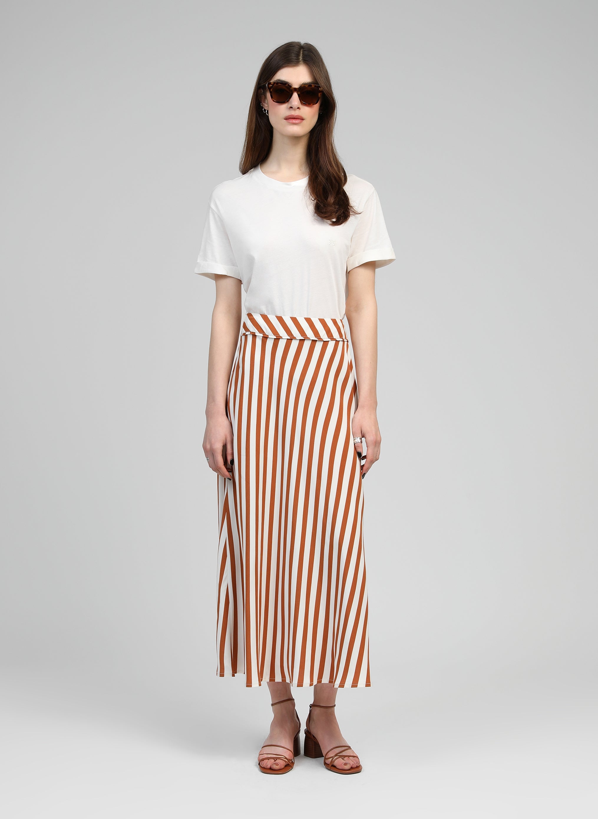 GALVILY LONG SKIRT petis caramel
