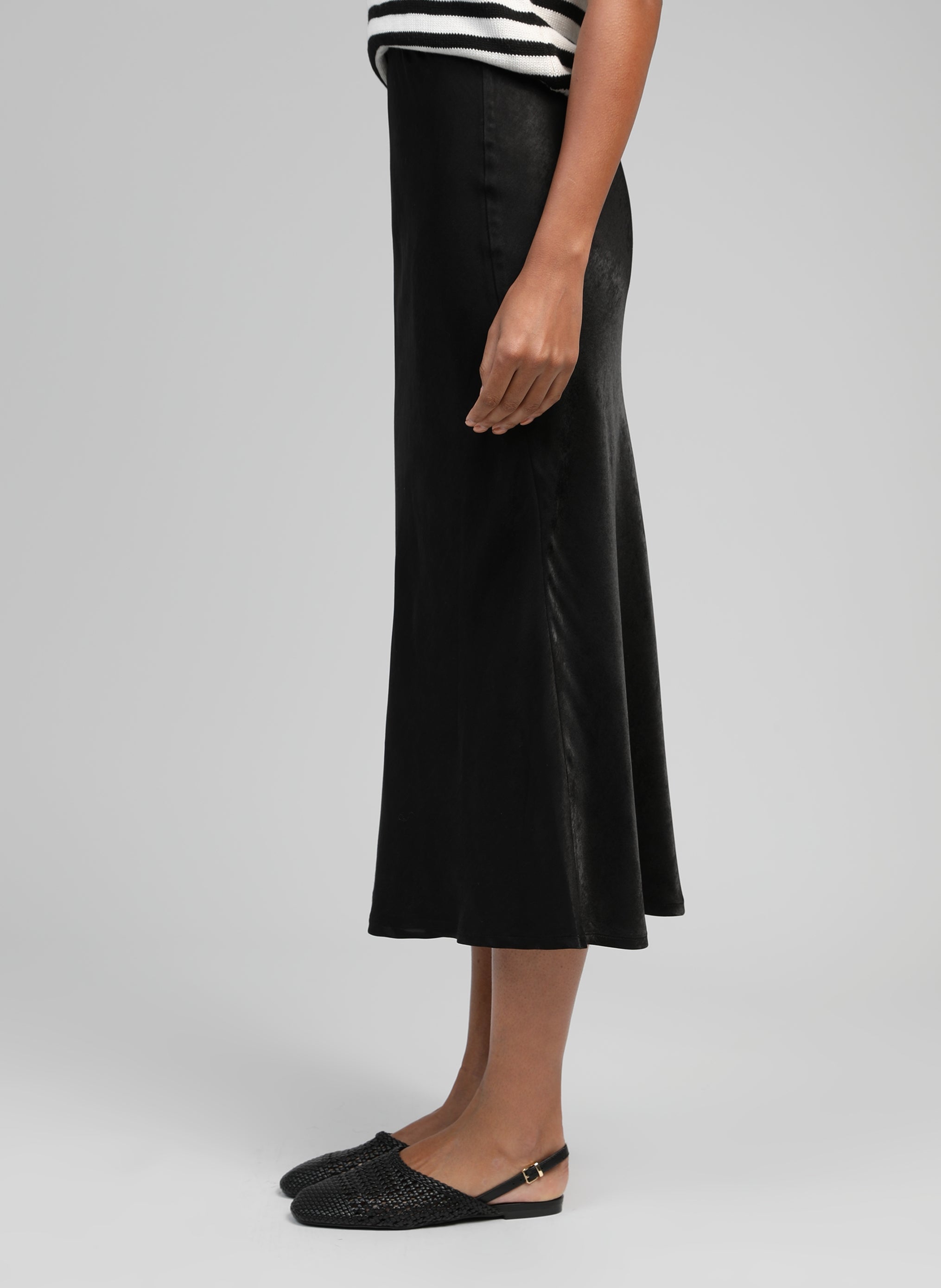 GALVINE MIDI SKIRT black