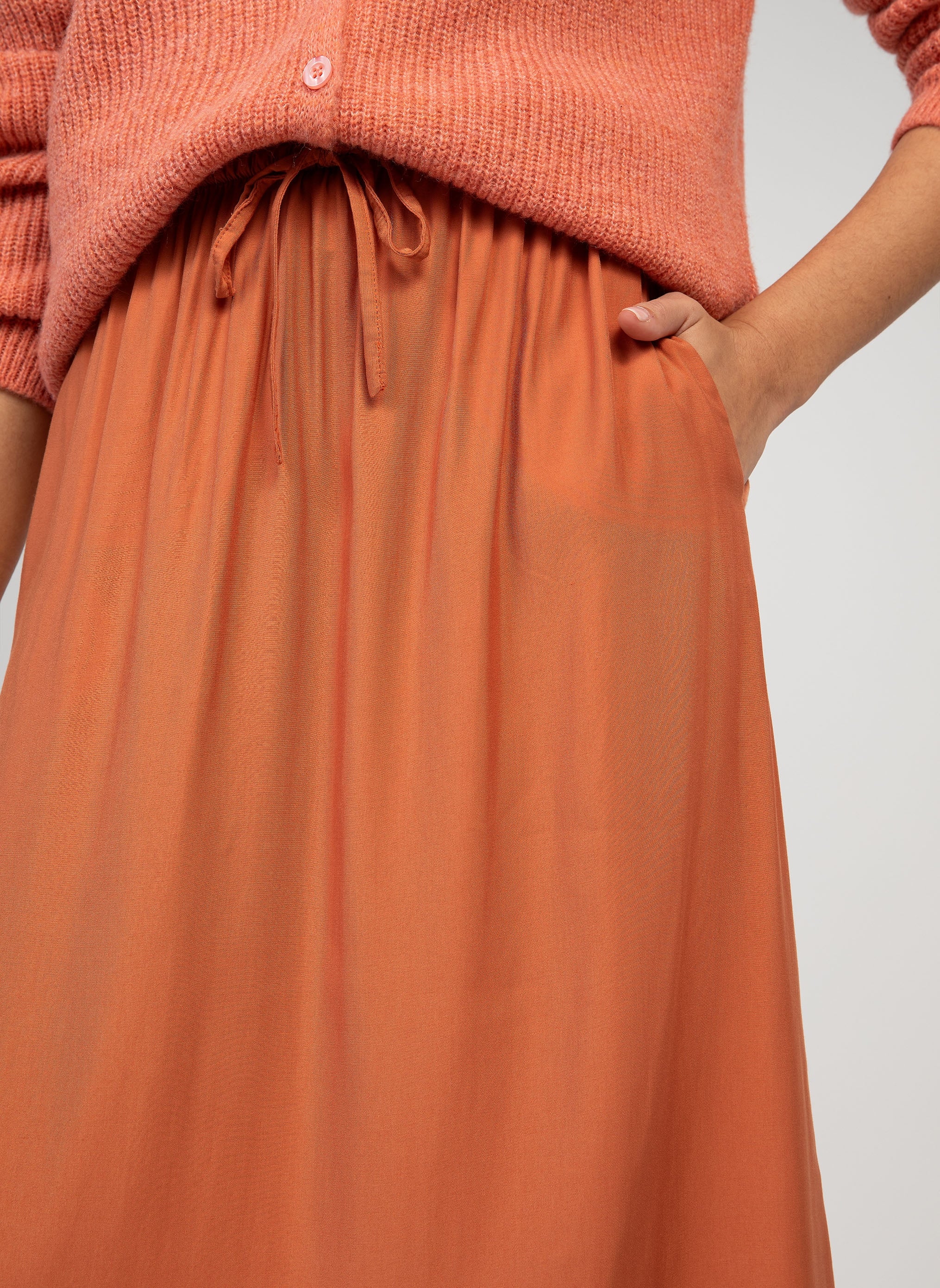MIDI SKIRT GANELIA terracotta