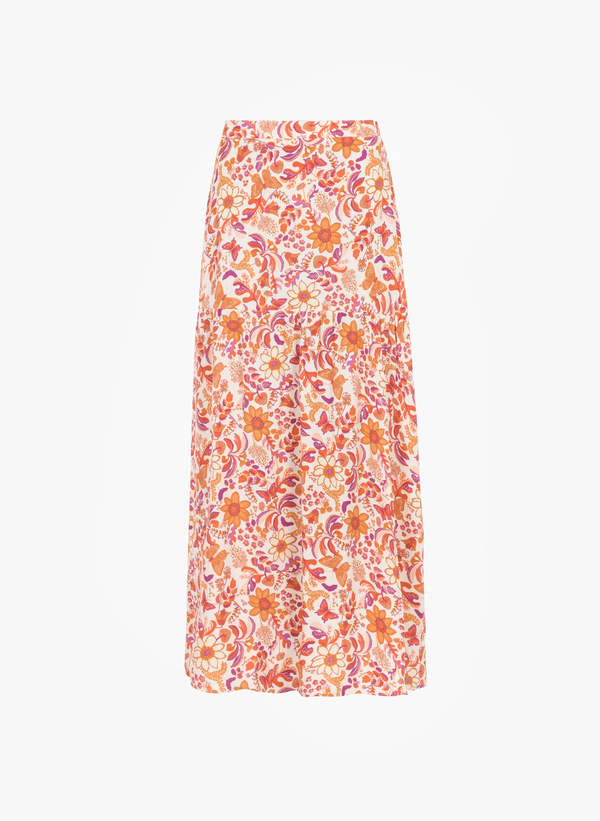 JUPE MIDI GILBERTA butterfly ecru