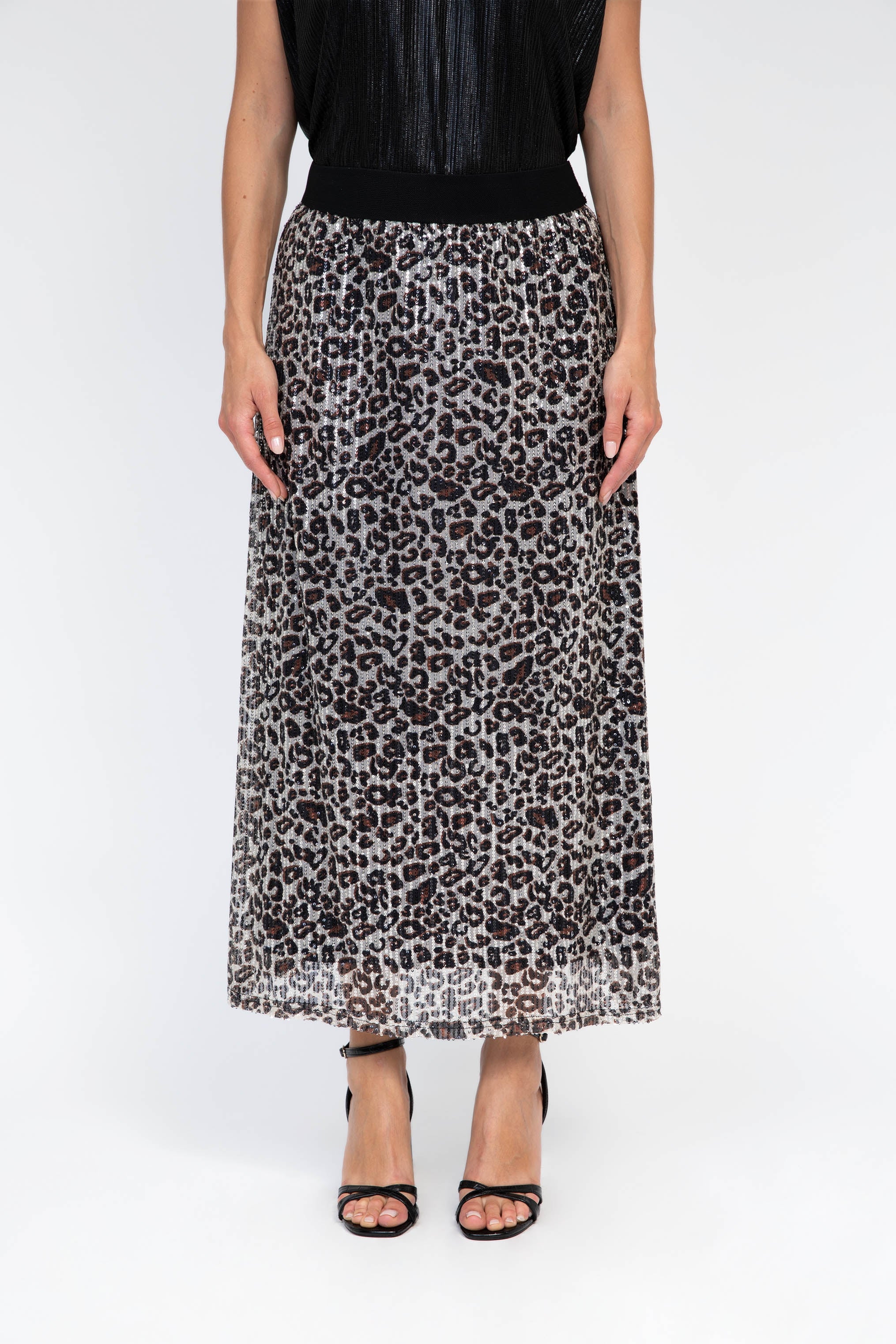 JUPE MIDI JALYS leopard