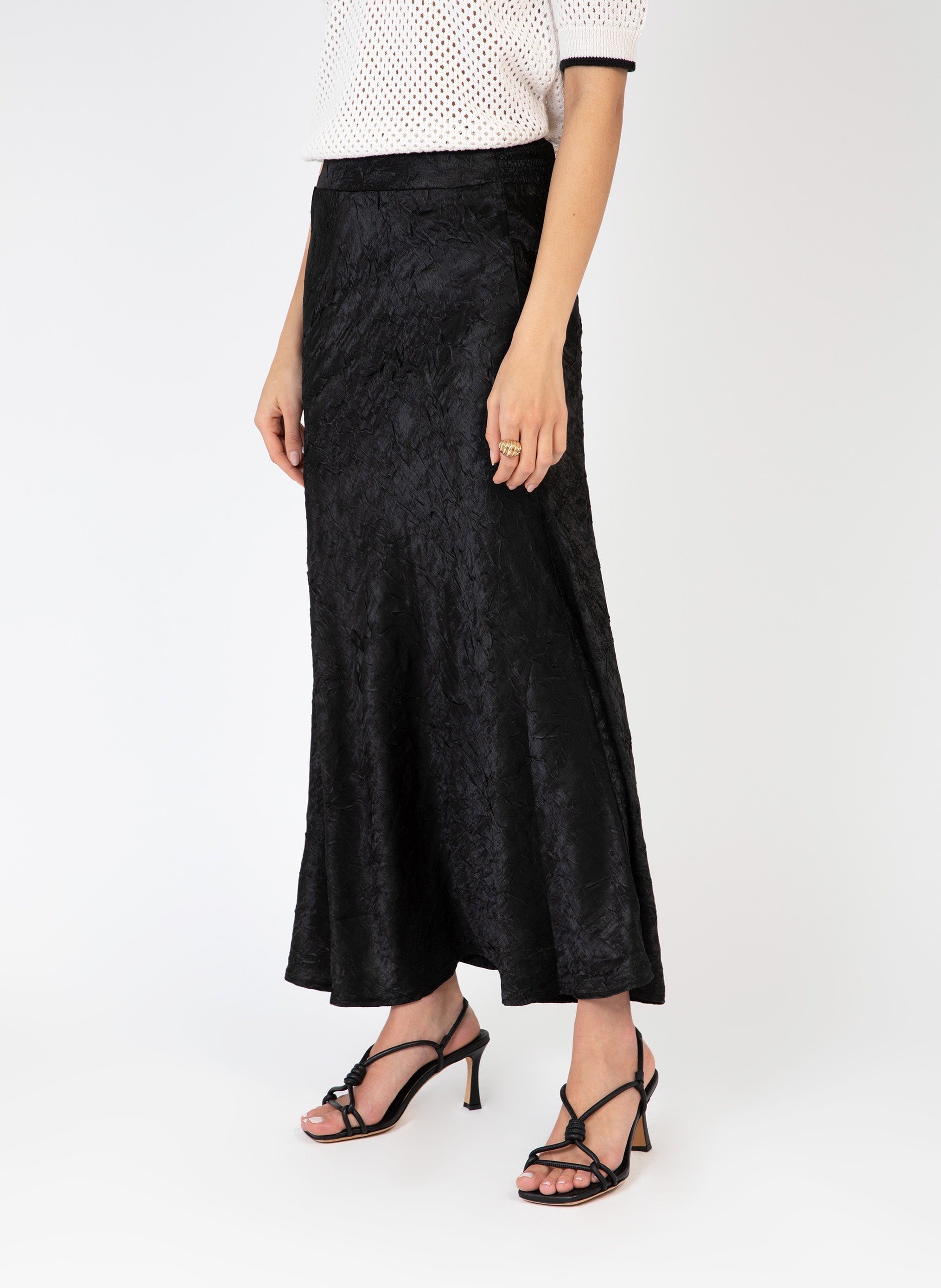 JUPE MIDI JANINA noir