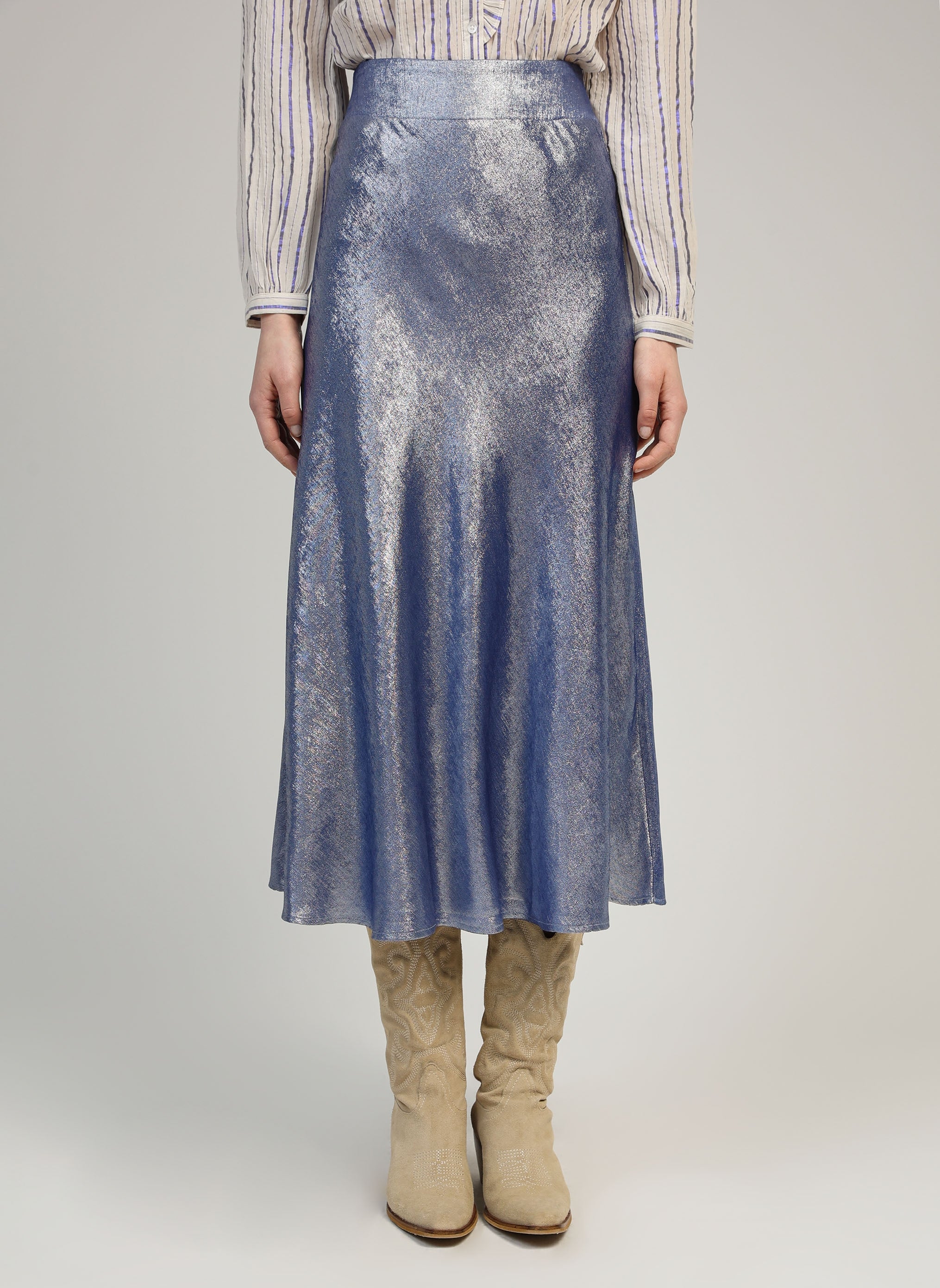 JANYMA falda midi azul