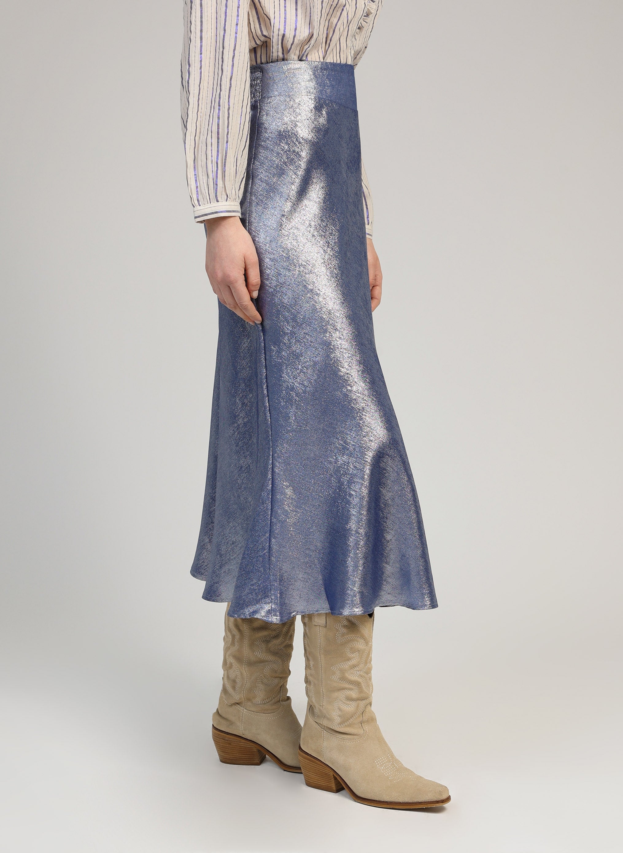 JANYMA falda midi azul