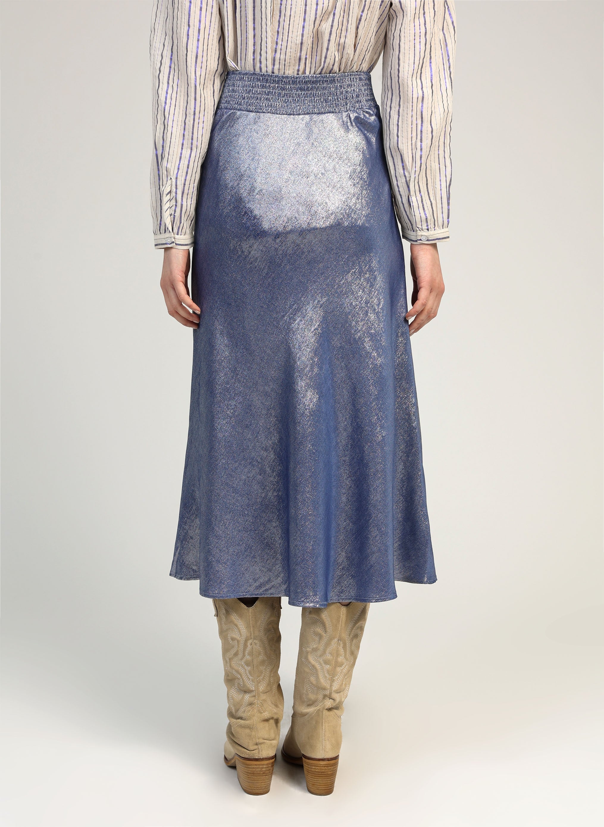 JANYMA falda midi azul