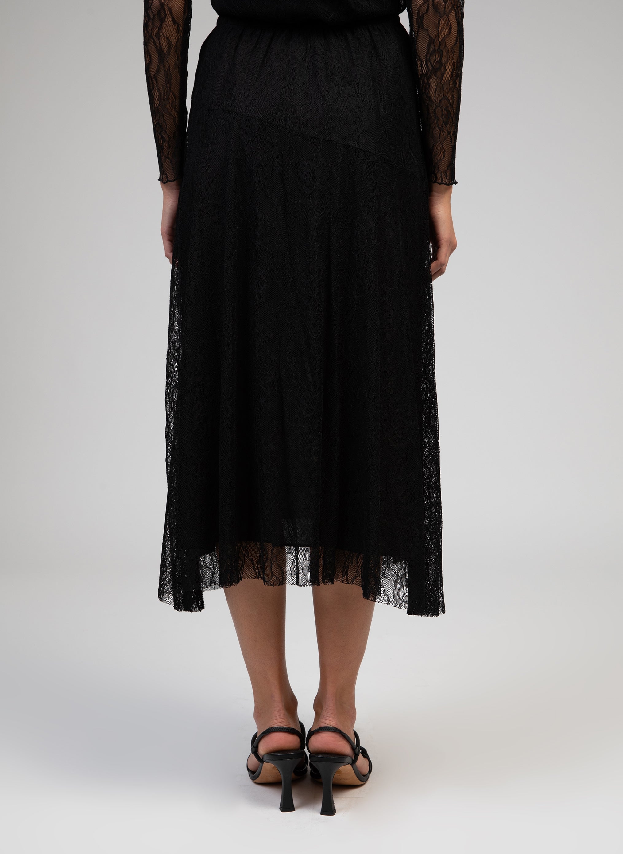 JUNIEN MIDI SKIRT negro