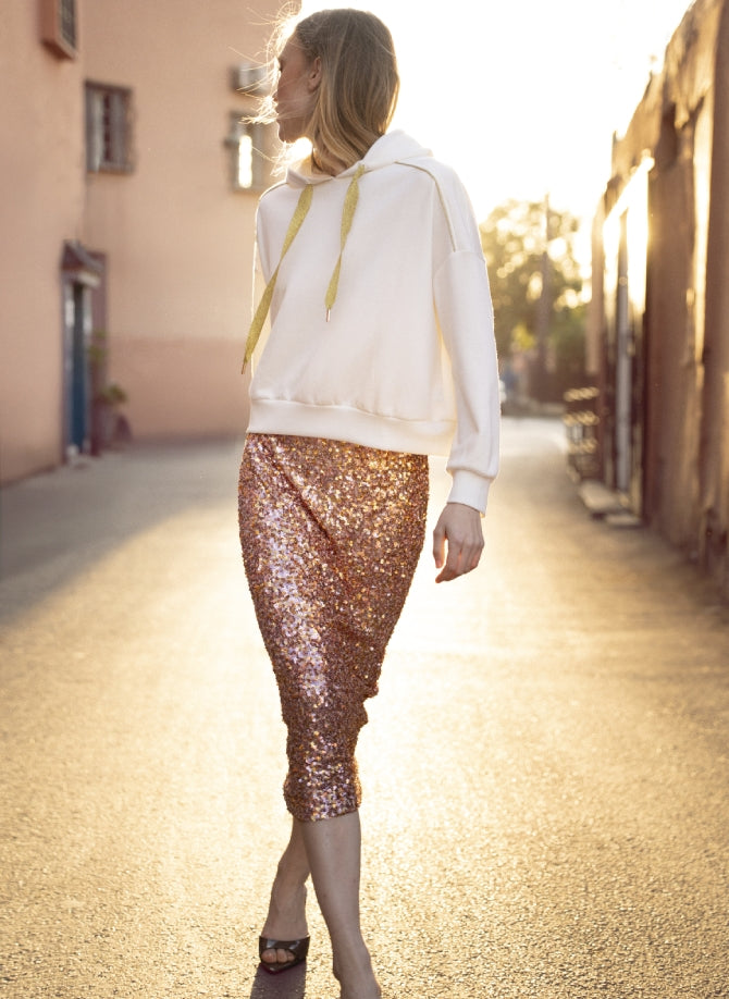 JURYLY multi pink midi skirt