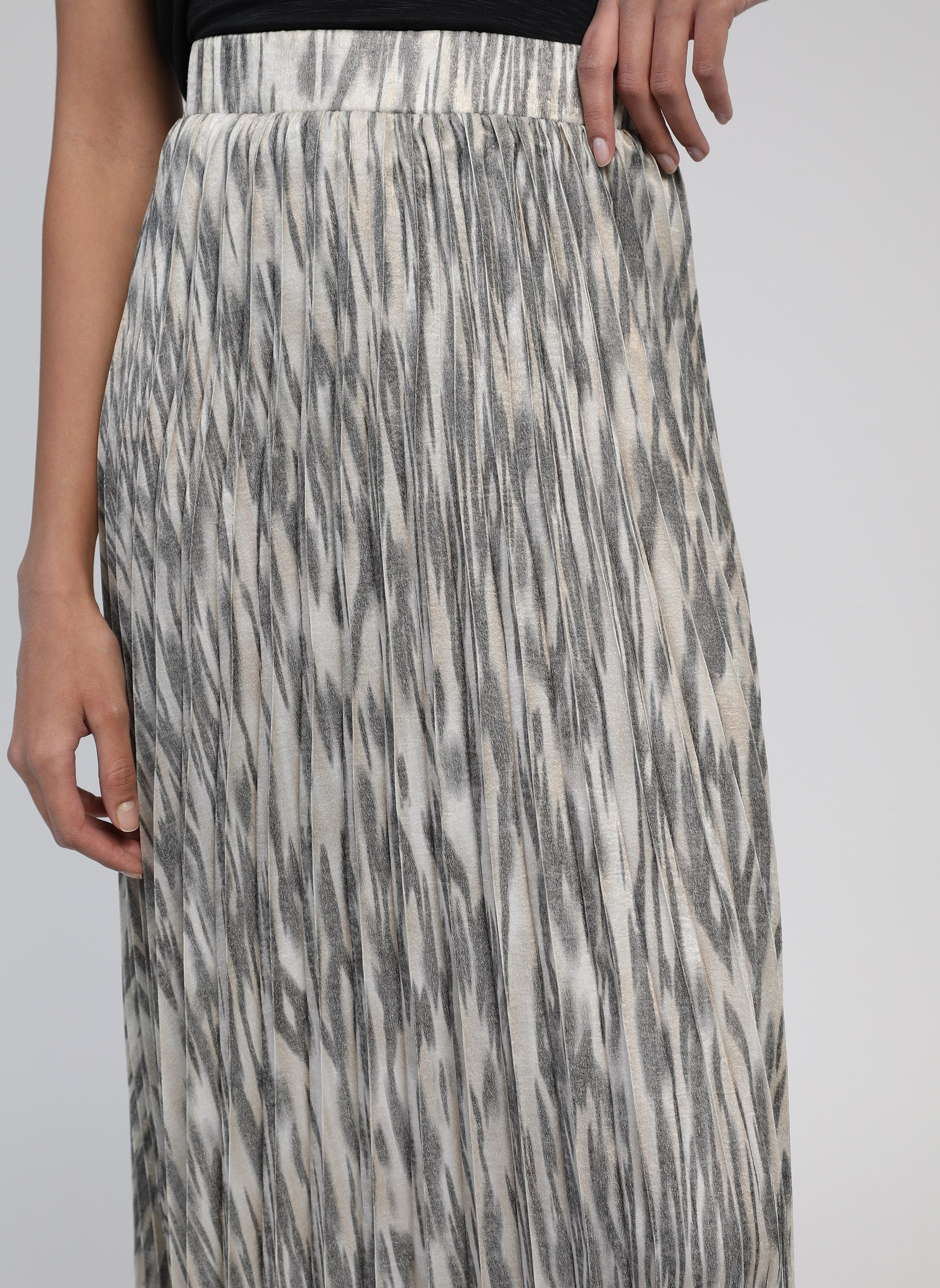 Falda midi de cebra JUSTA