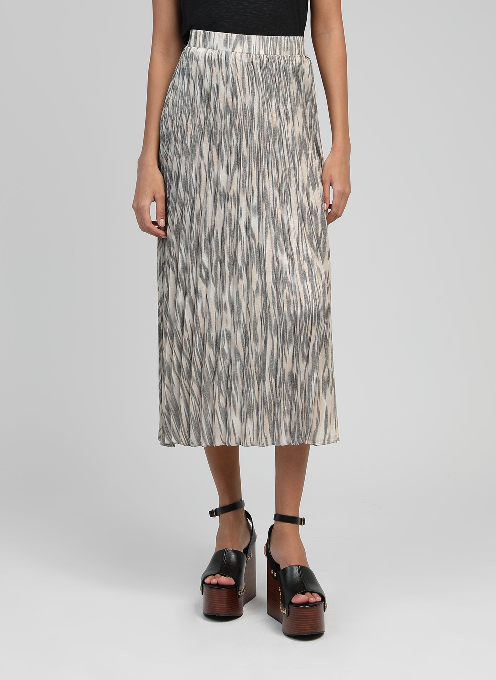 Falda midi de cebra JUSTA
