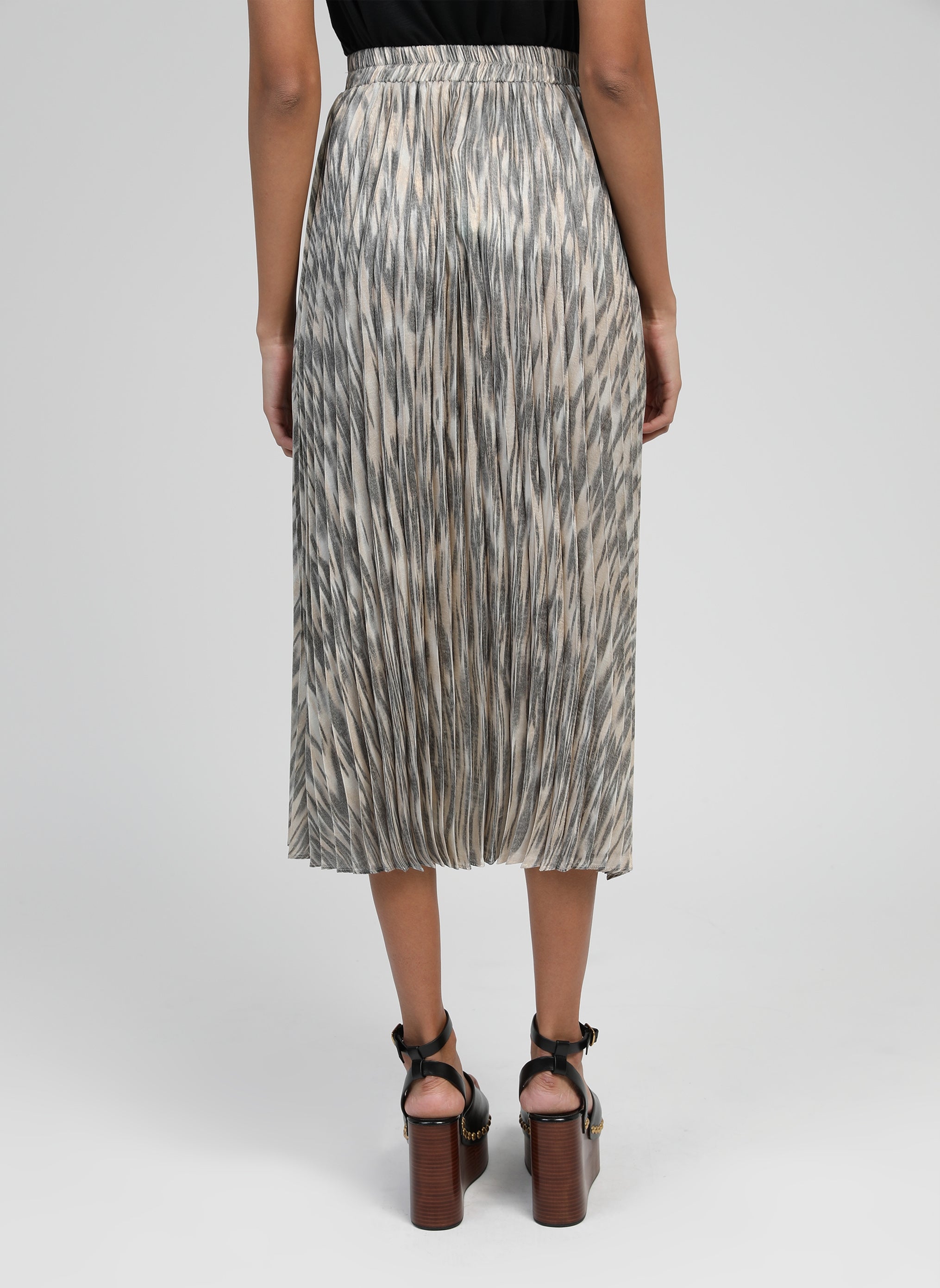 Falda midi de cebra JUSTA