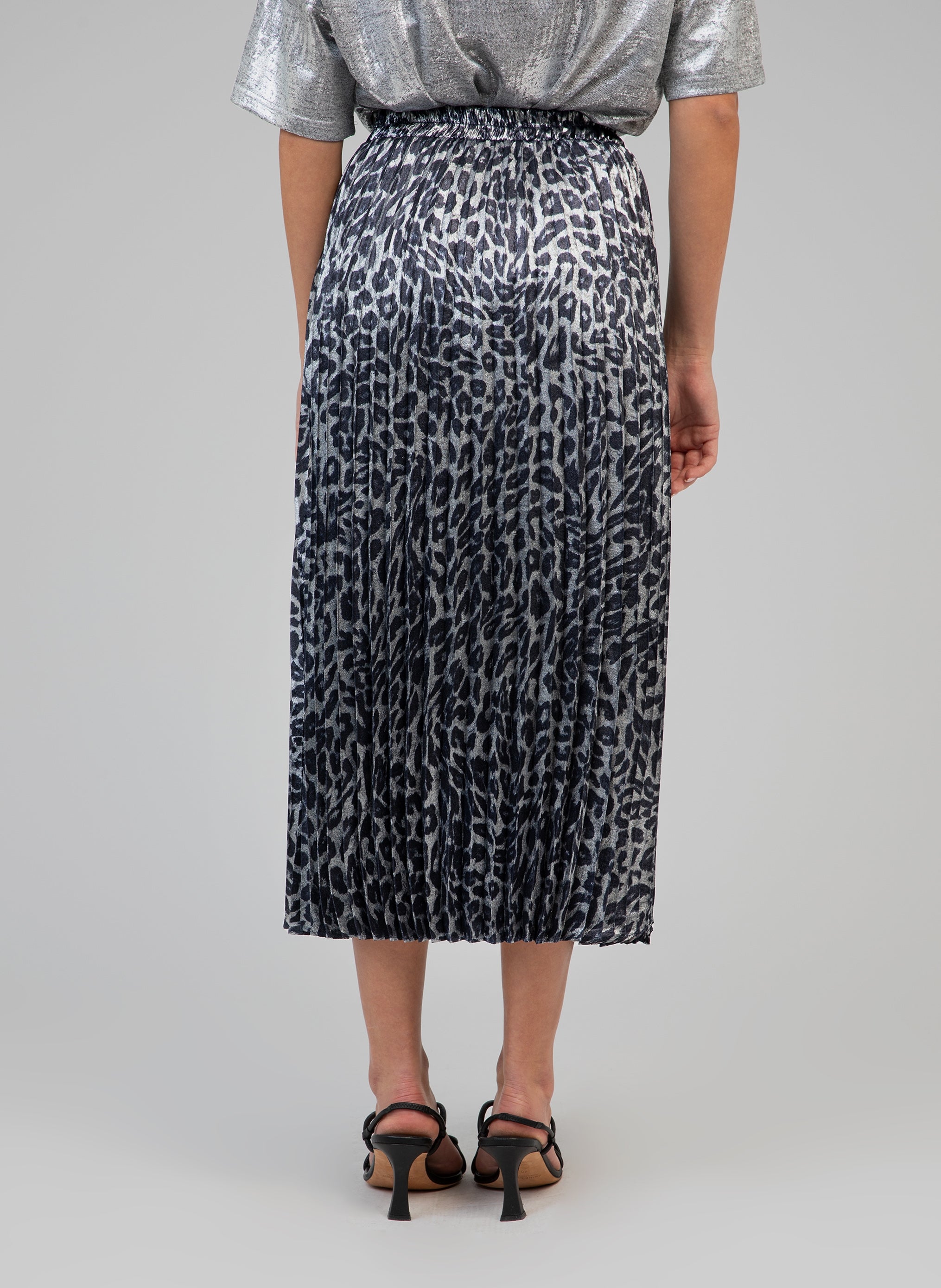 JUSTALY navy midi skirt