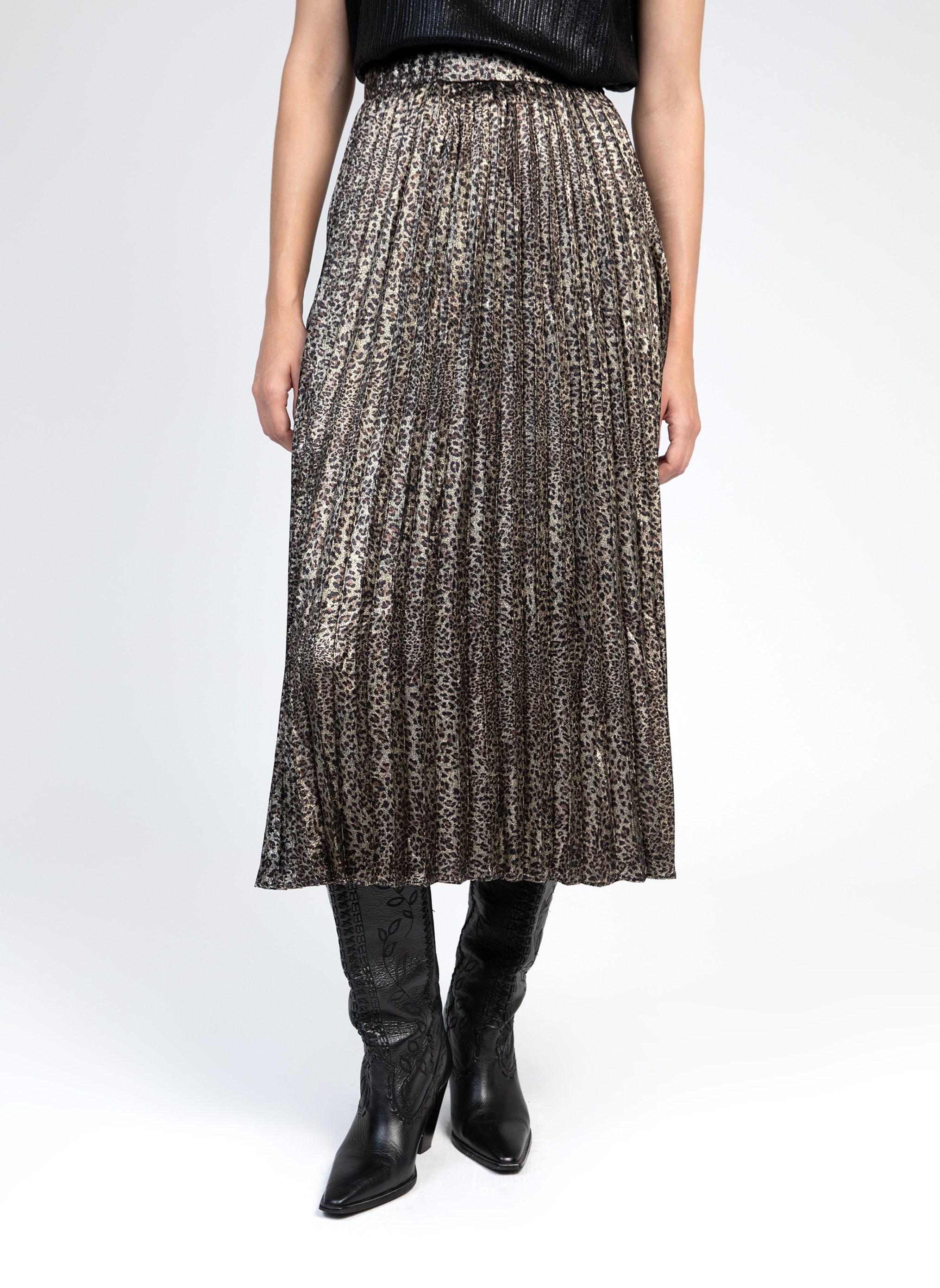 JUSTIVA MIDI SKIRT leopard