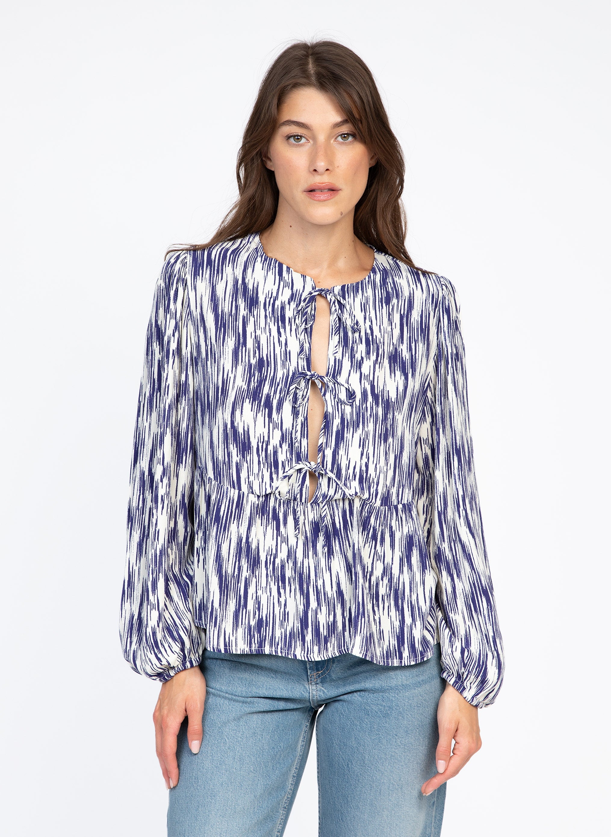 KAVELY biso azul BLOUSE
