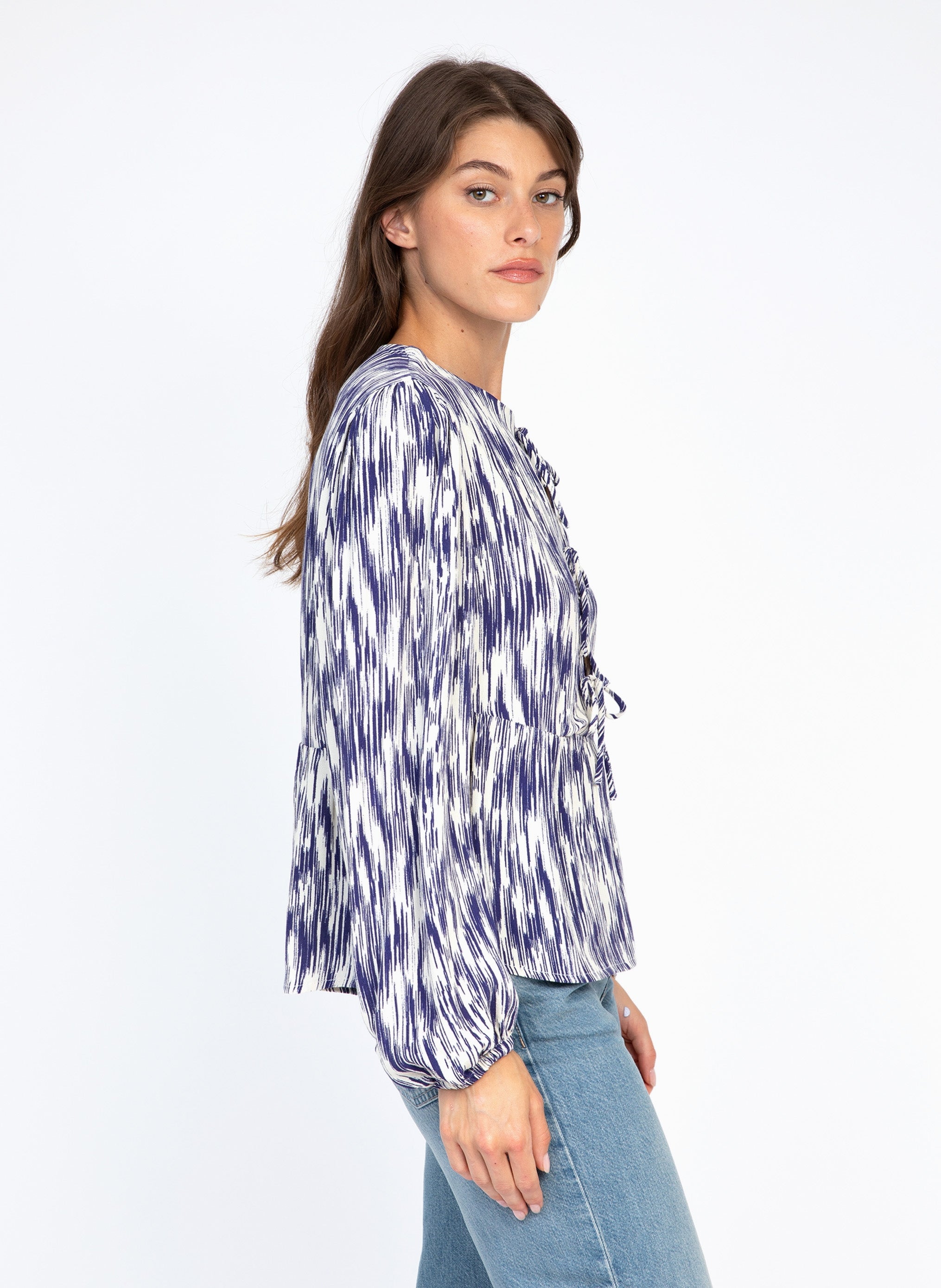 KAVELY biso azul BLOUSE