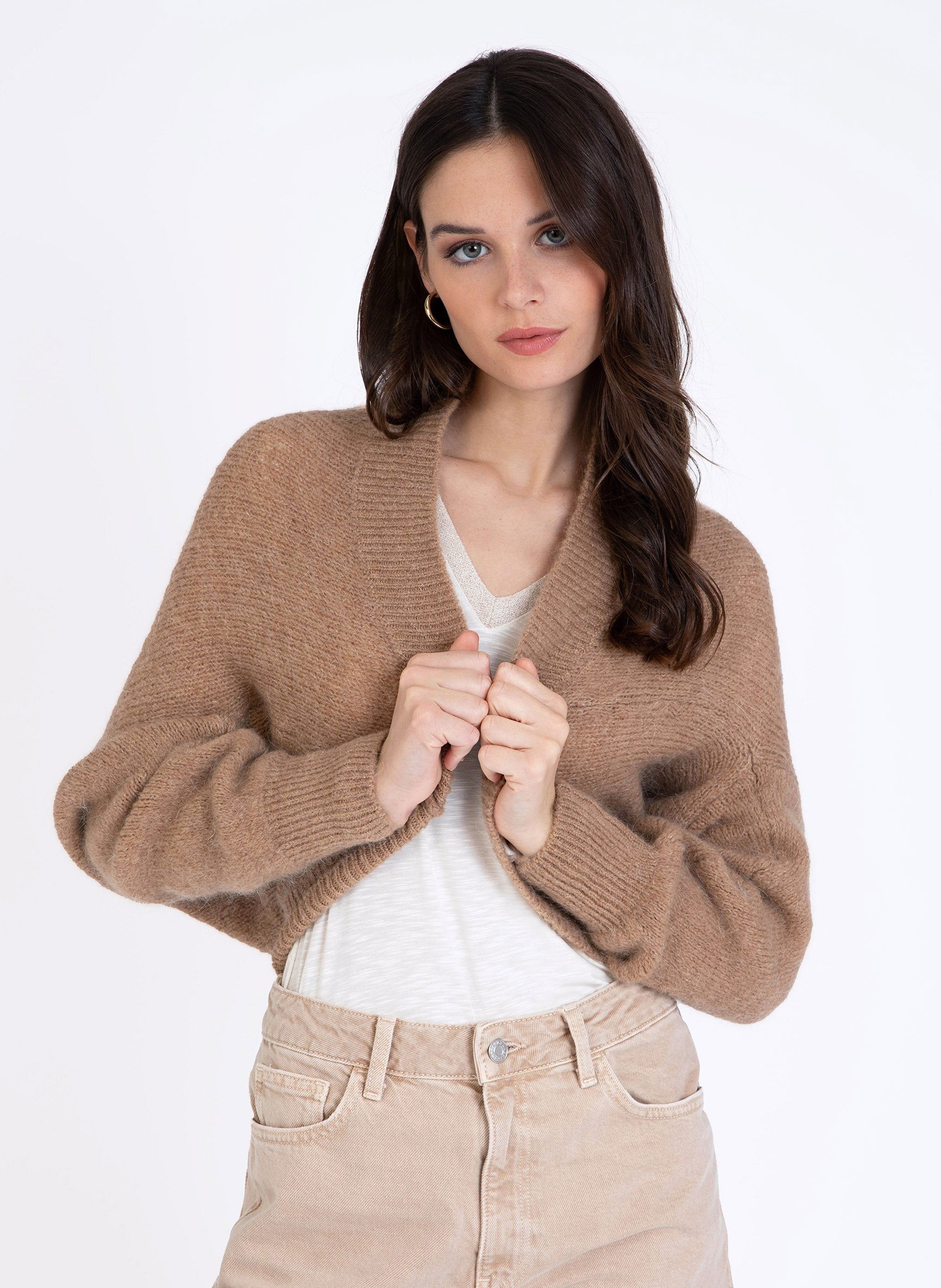 CARDIGAN LEBOLERO camel