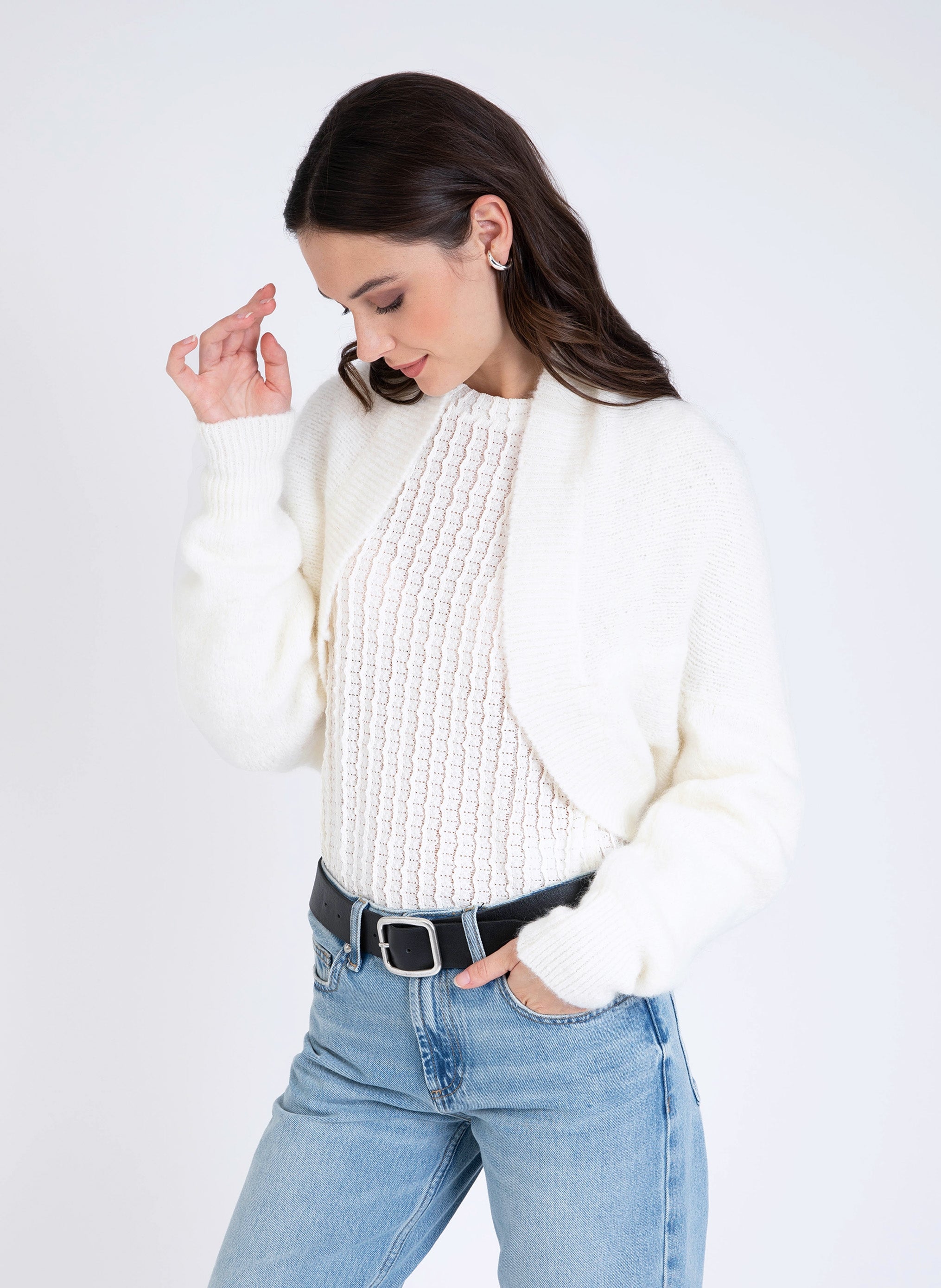 CARDIGAN LEBOLERO ecru