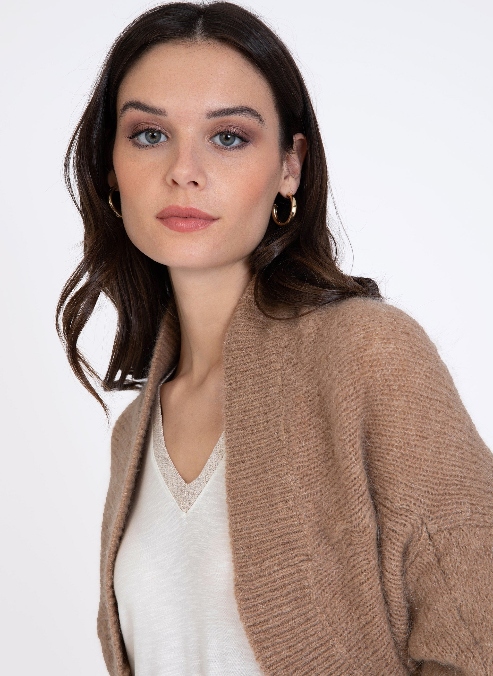 CARDIGAN LEBOLERO camel