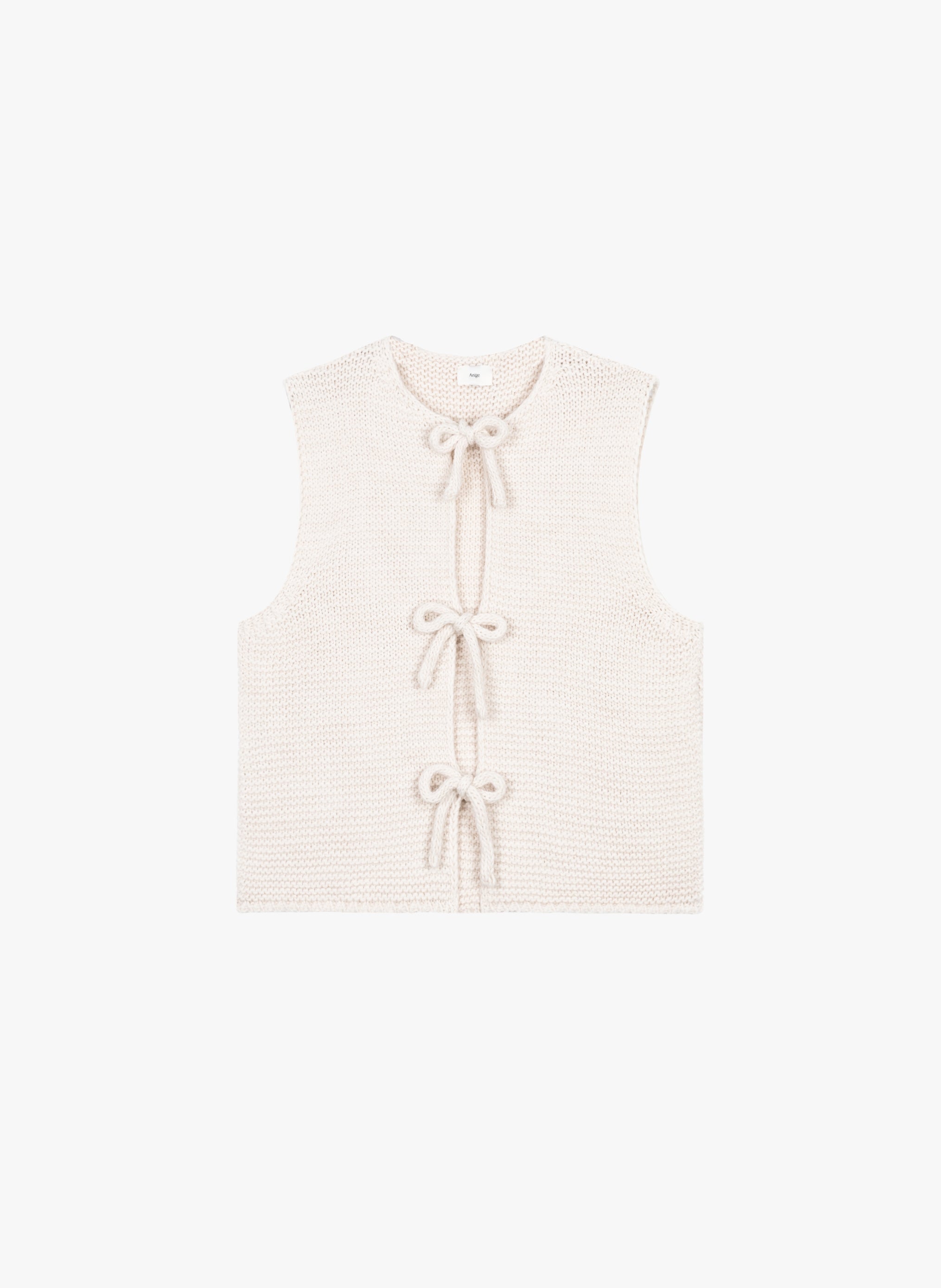 CARDIGAN SANS MANCHE LEGRINGA ecru