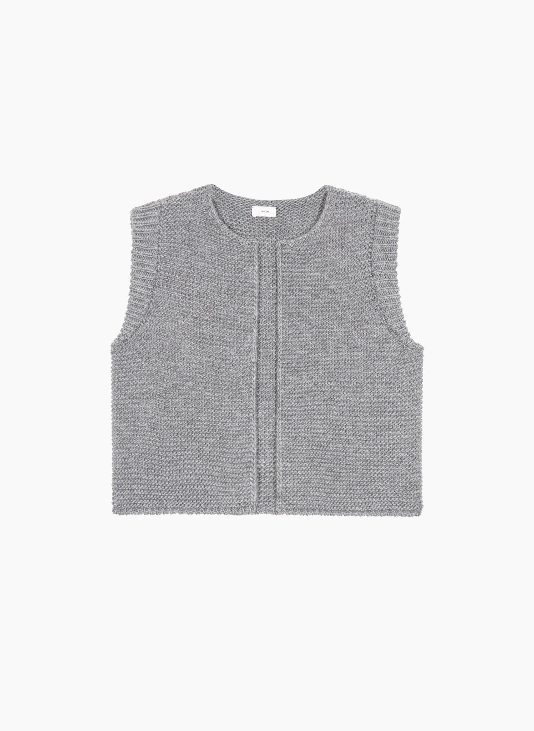 CARDIGAN SANS MANCHE LEGRINGOT gris