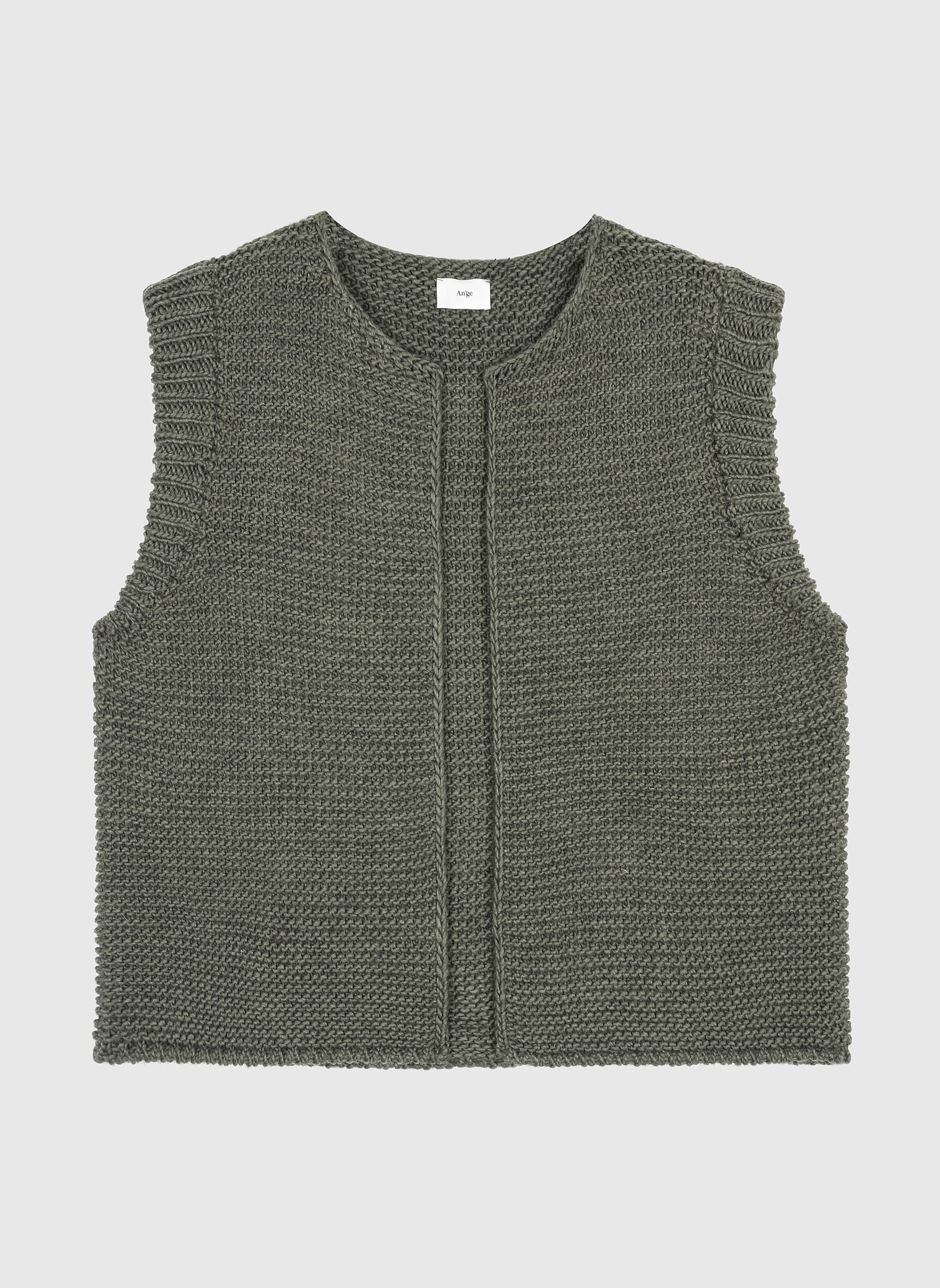 CARDIGAN SANS MANCHE LEGRINGOU kaki