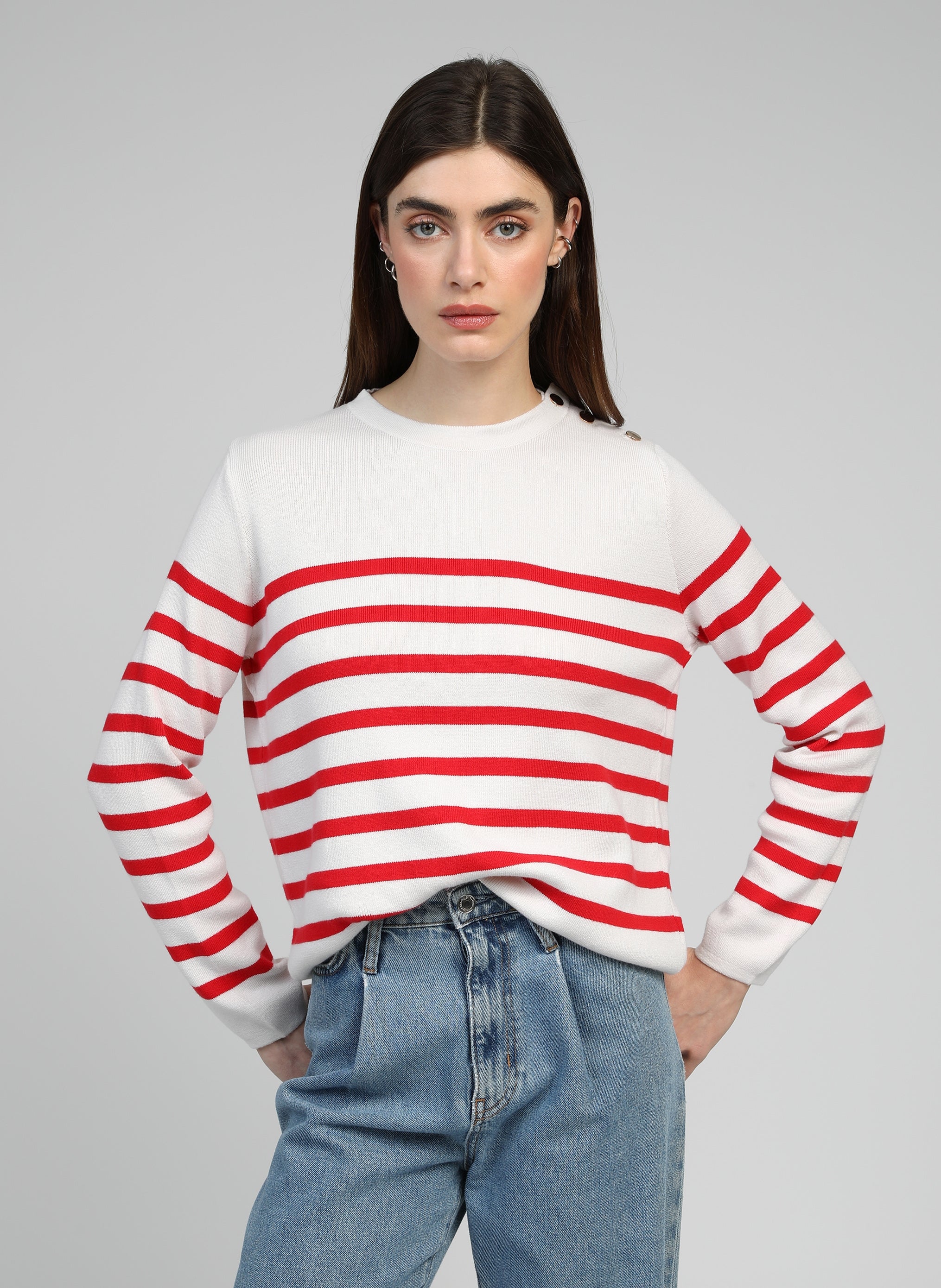 PULL LEMARLINA rouge