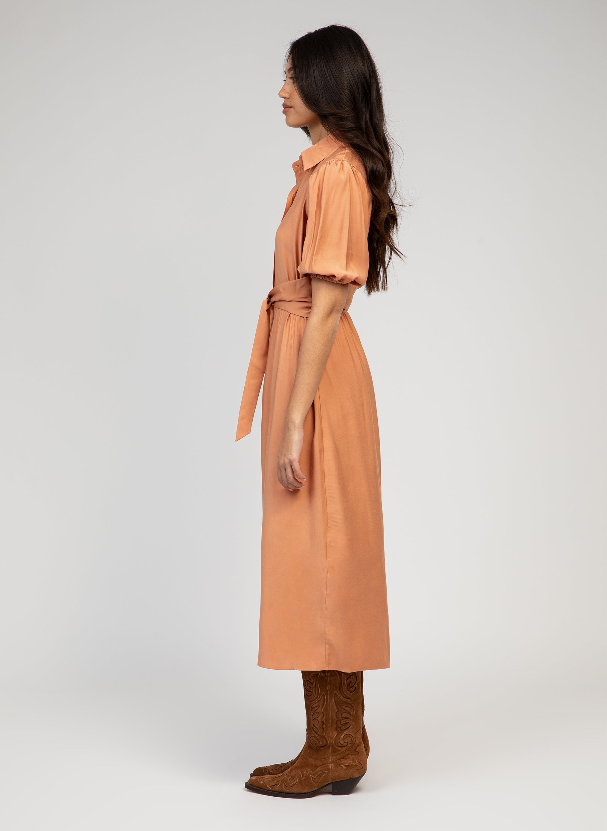 ROBE MIDI MALIDA terracotta