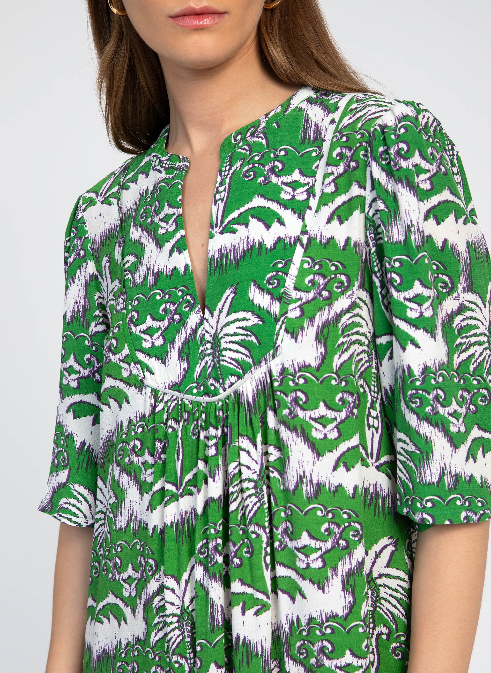 ROBE COURTE MANESSA palmita vert