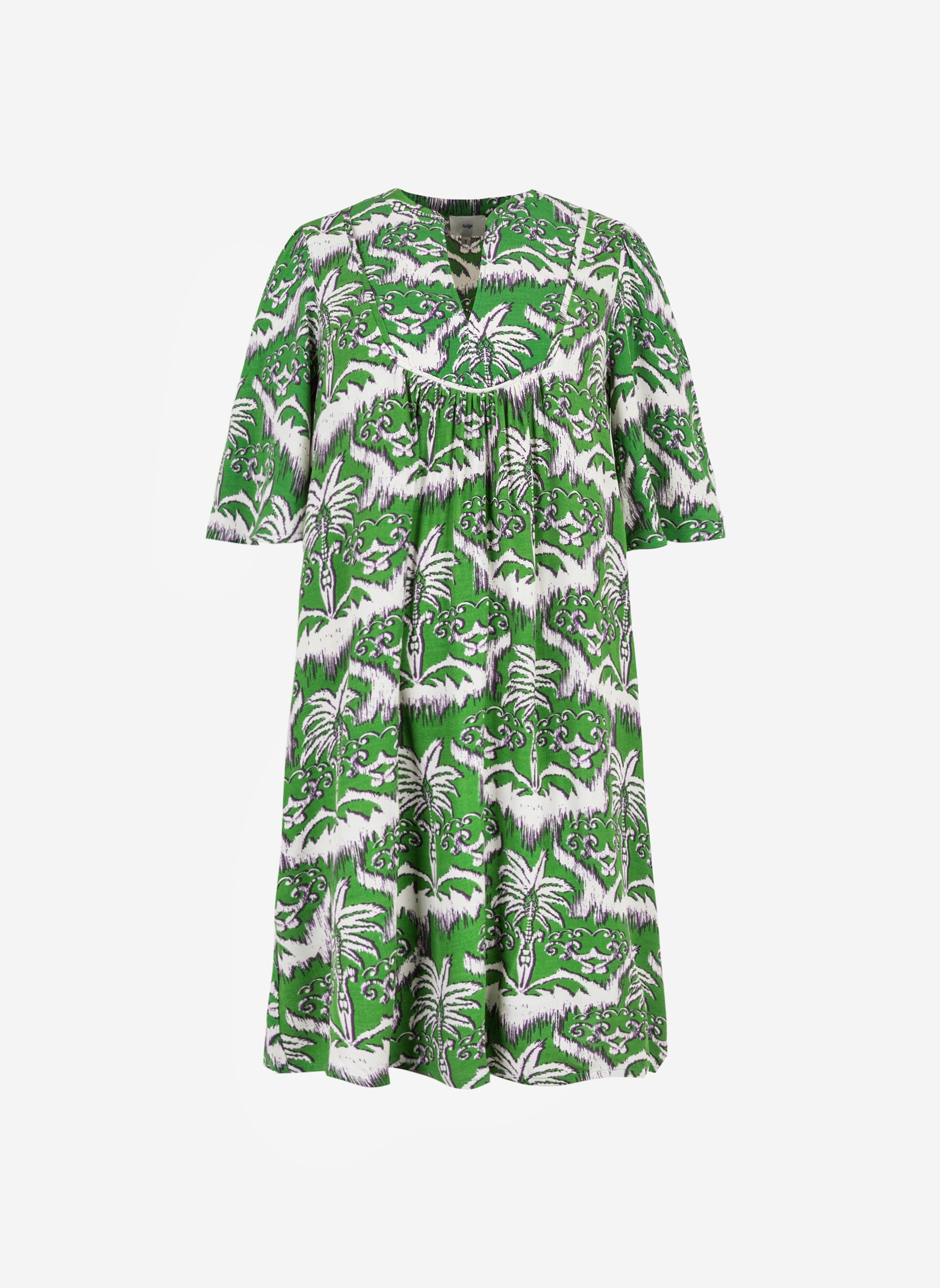ROBE COURTE MANESSA palmita vert
