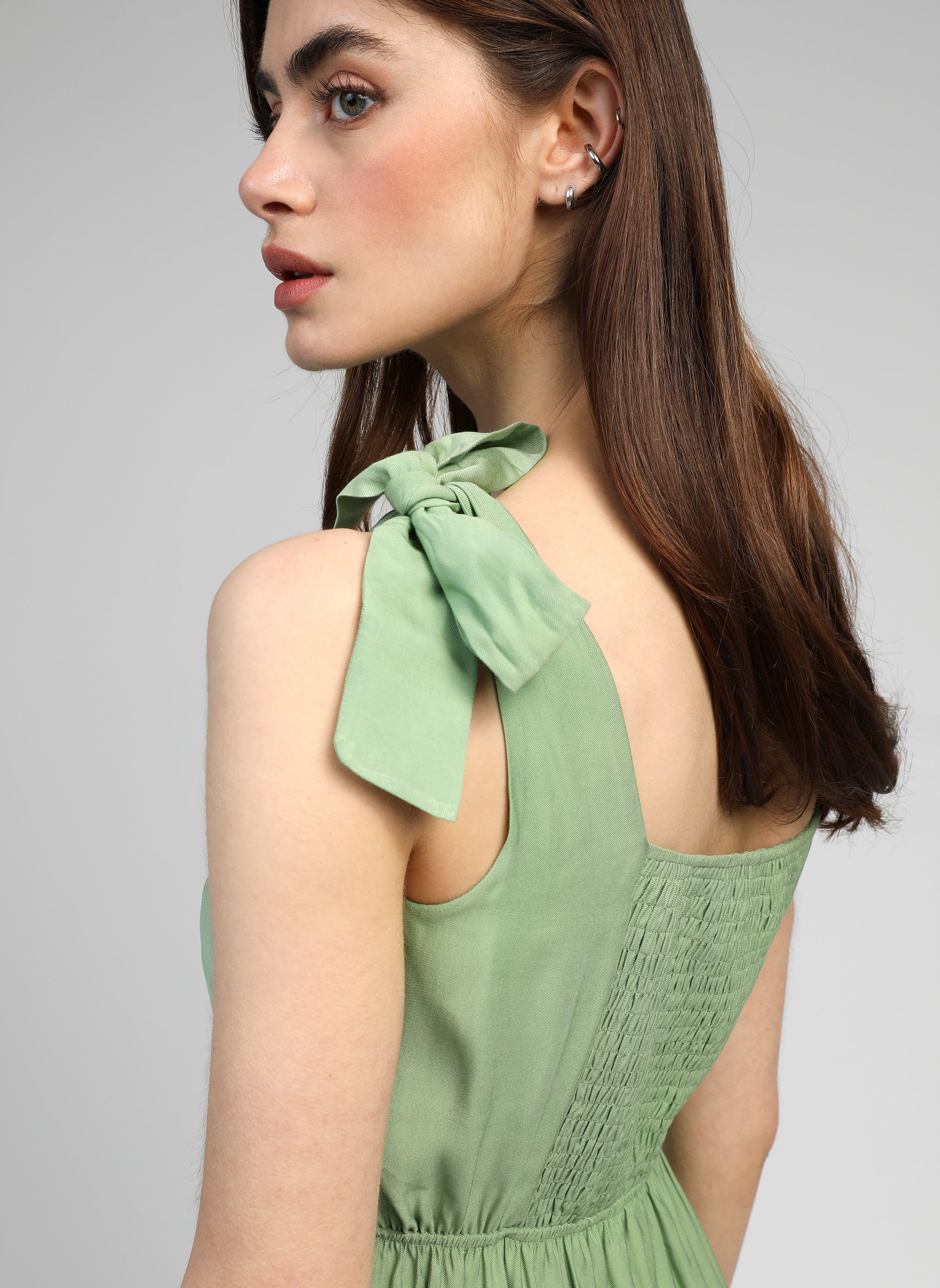 MANTA sage MIDI DRESS