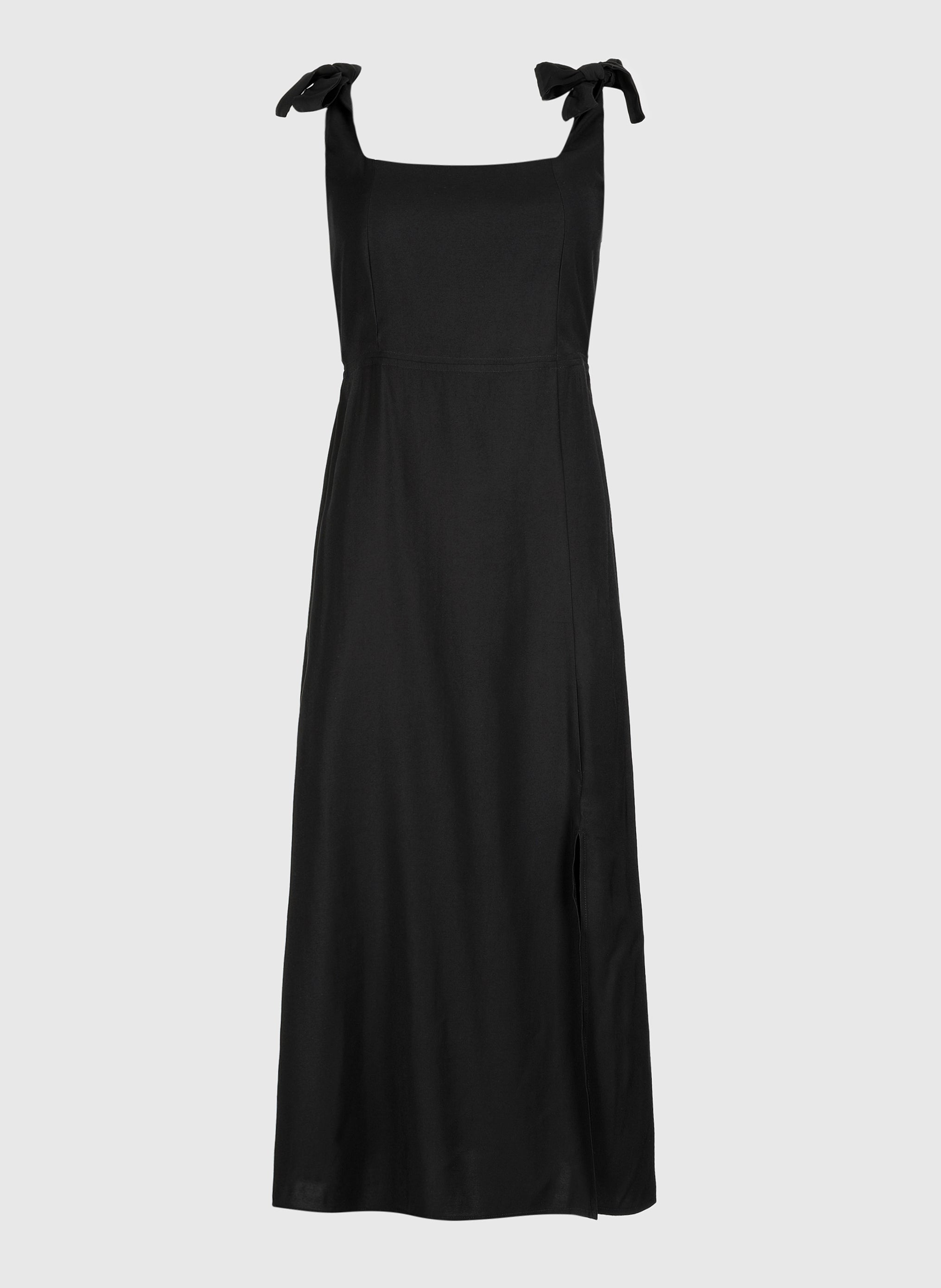 ROBE MIDI MANTA noir