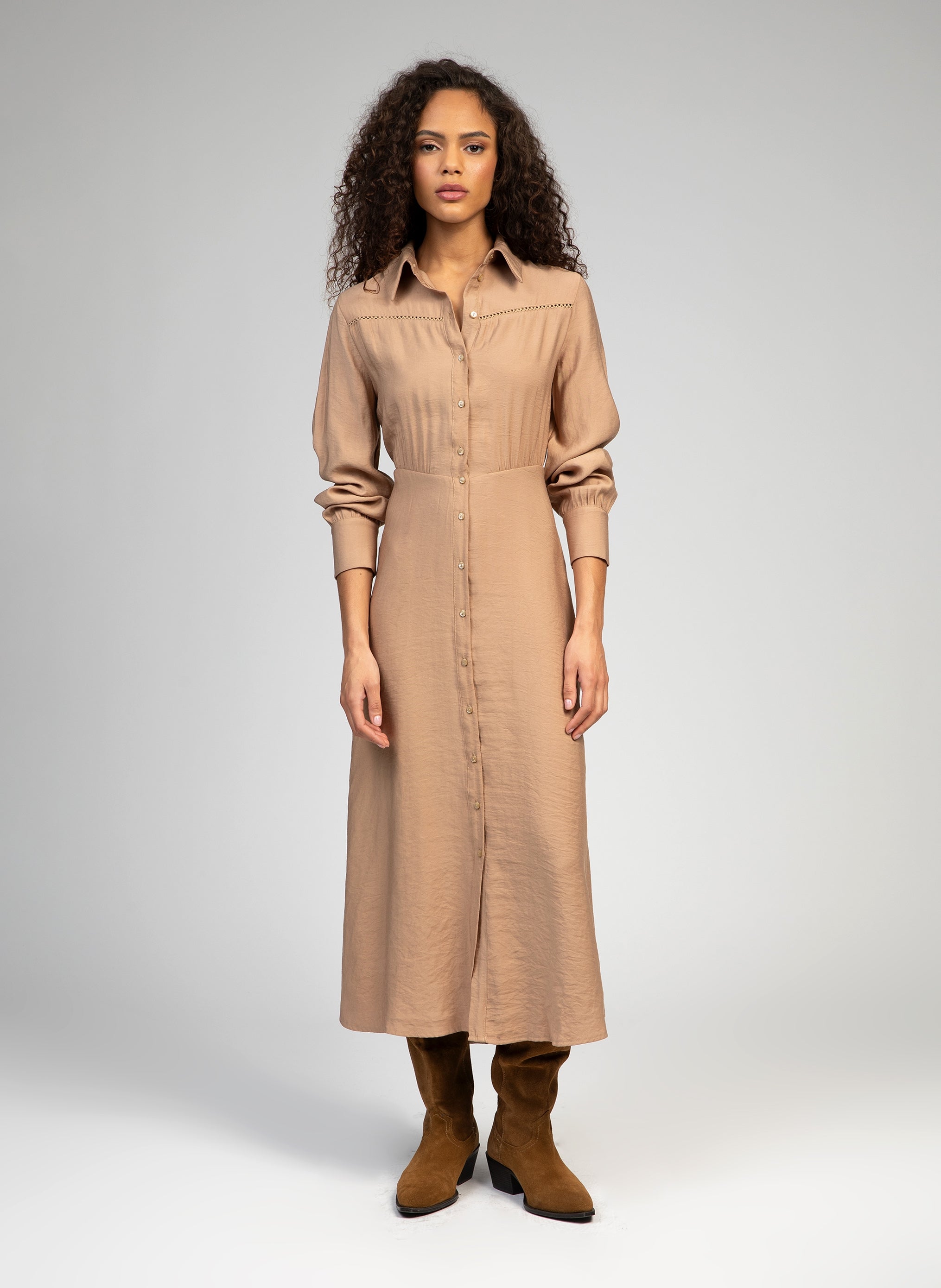 LONG DRESS MARBARA hazelnut