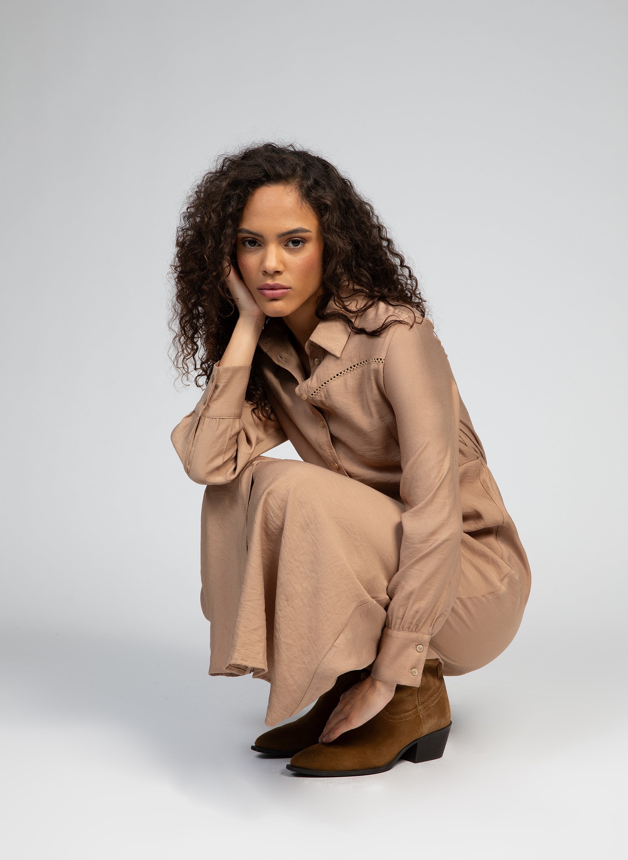 LONG DRESS MARBARA hazelnut