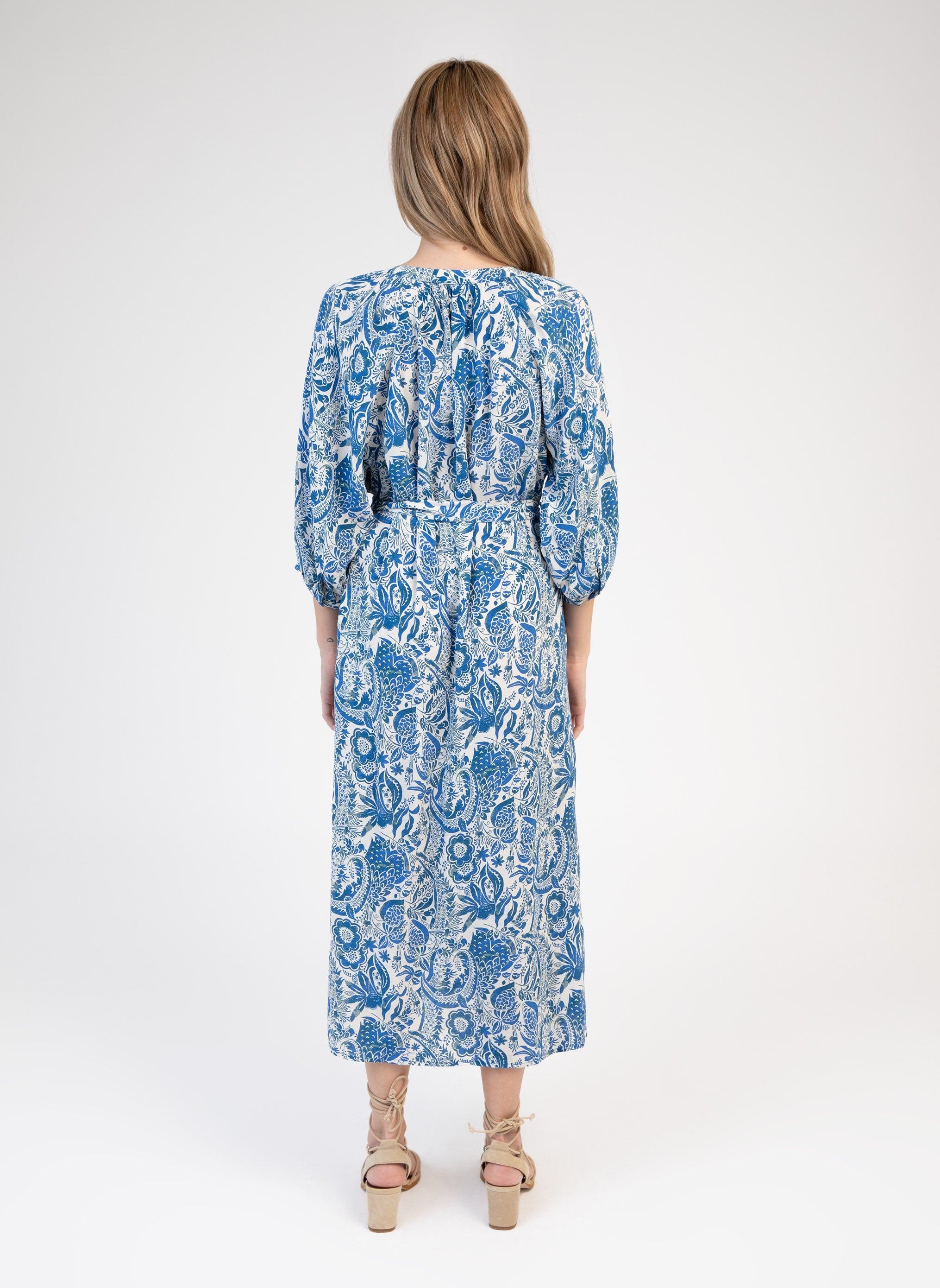 MARCELIO MIDI DRESS amandine indigo
