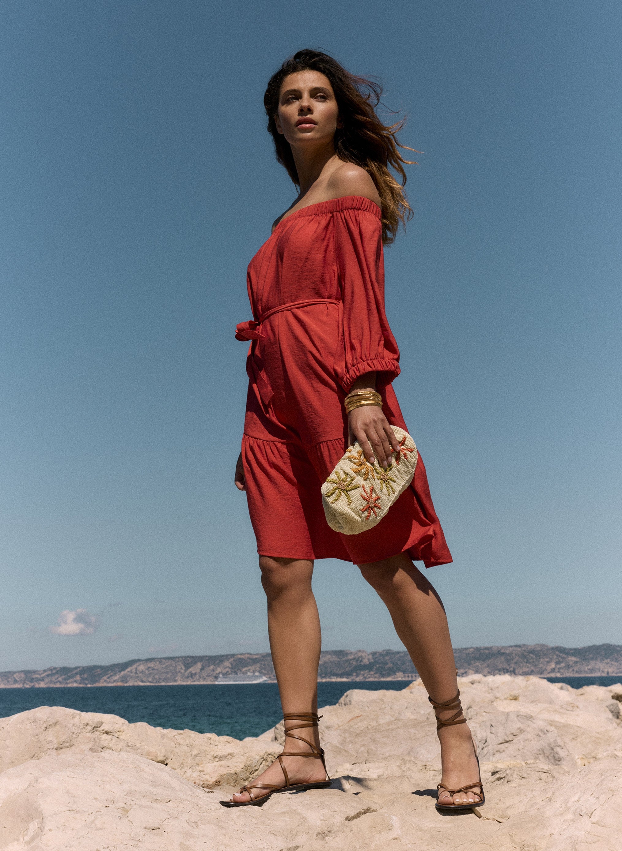 SHORT DRESS MARYSE paprika