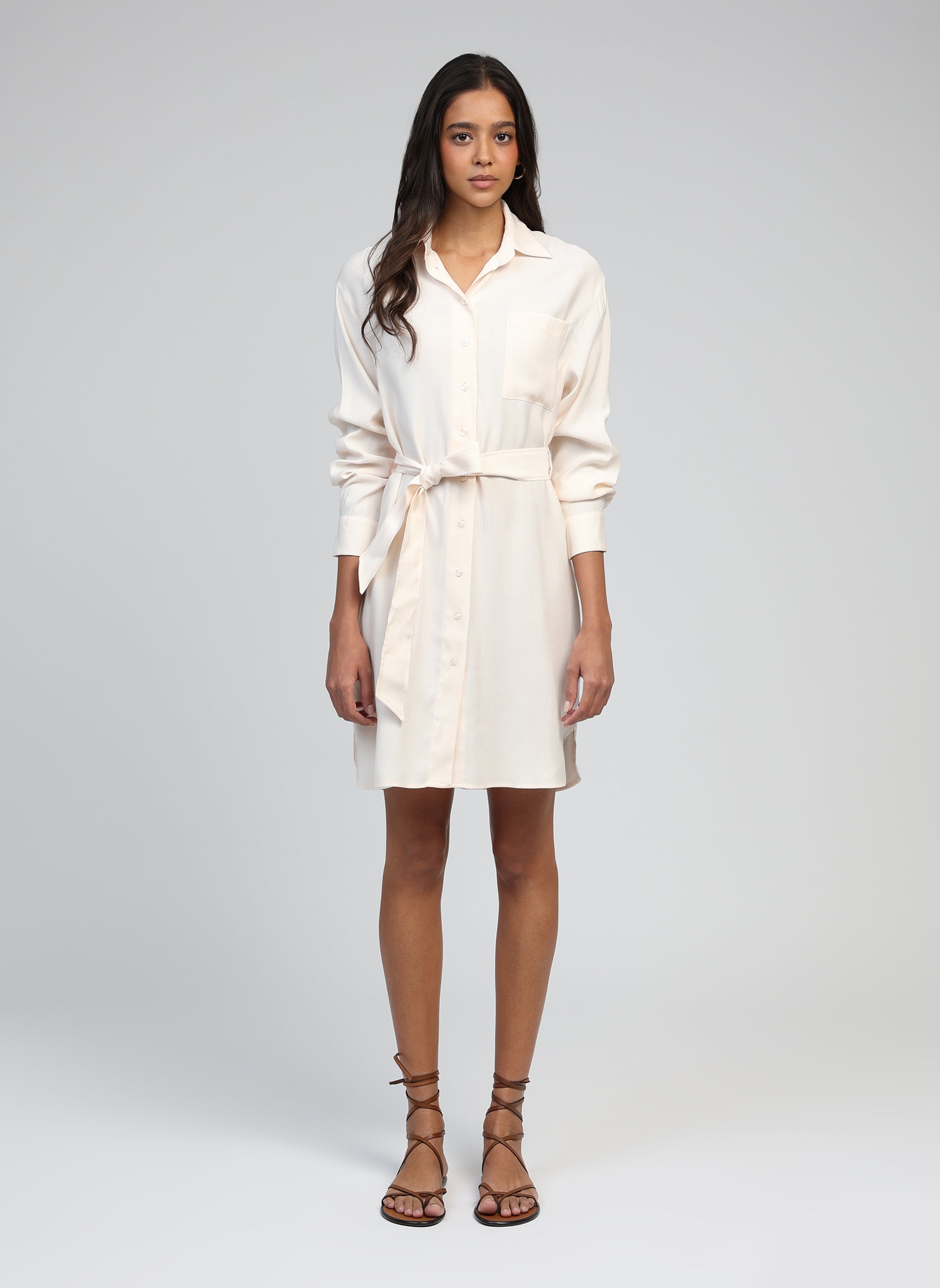 MASATA SHORT DRESS ecru