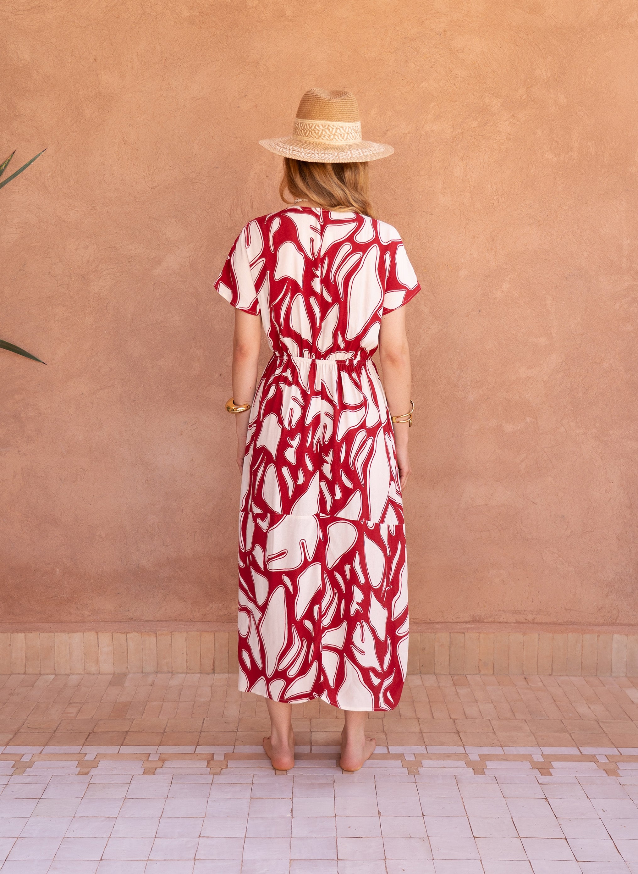 MEKIA cherry flame LONG DRESS