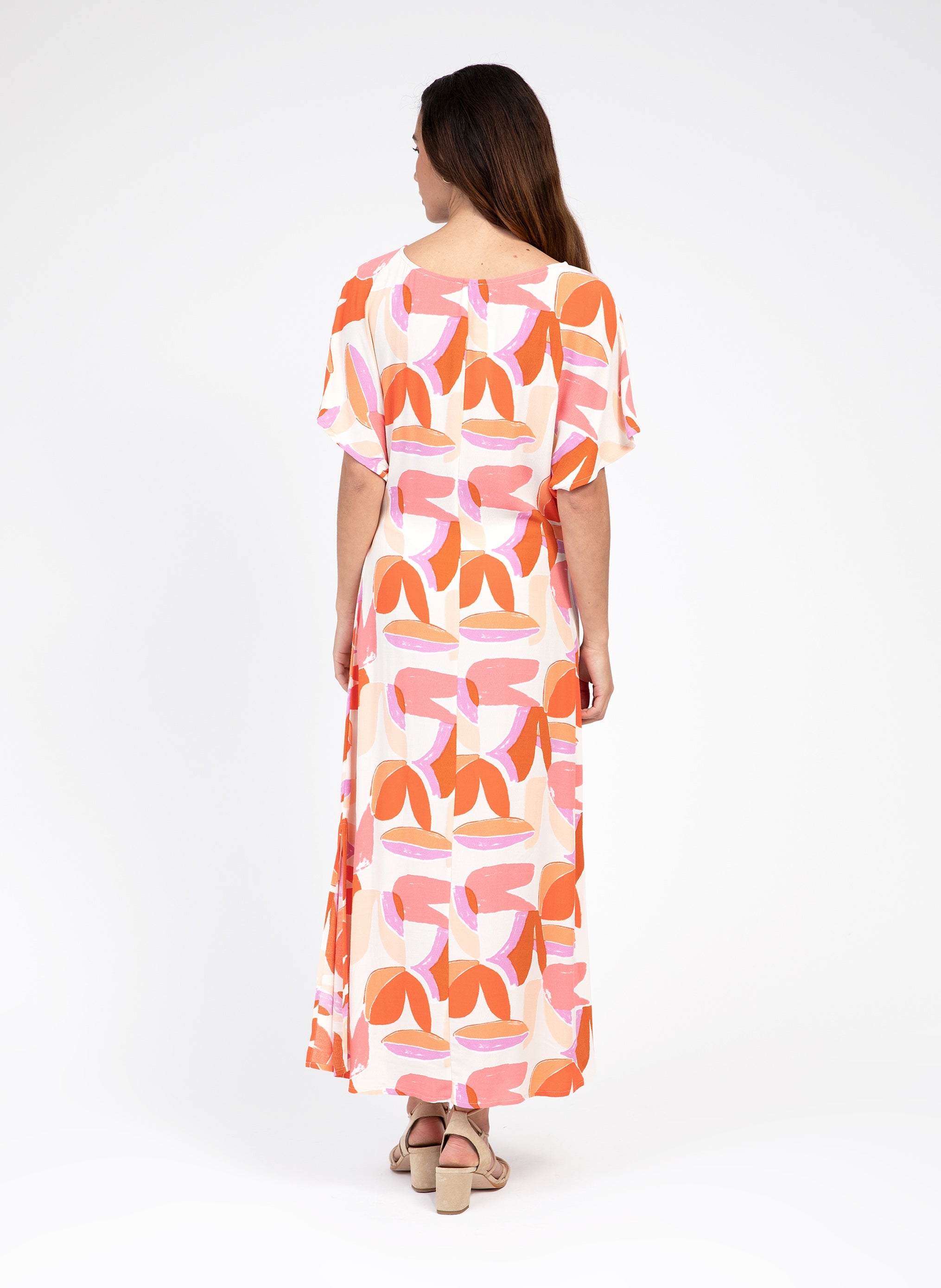 MELOTY barty pink MIDI DRESS