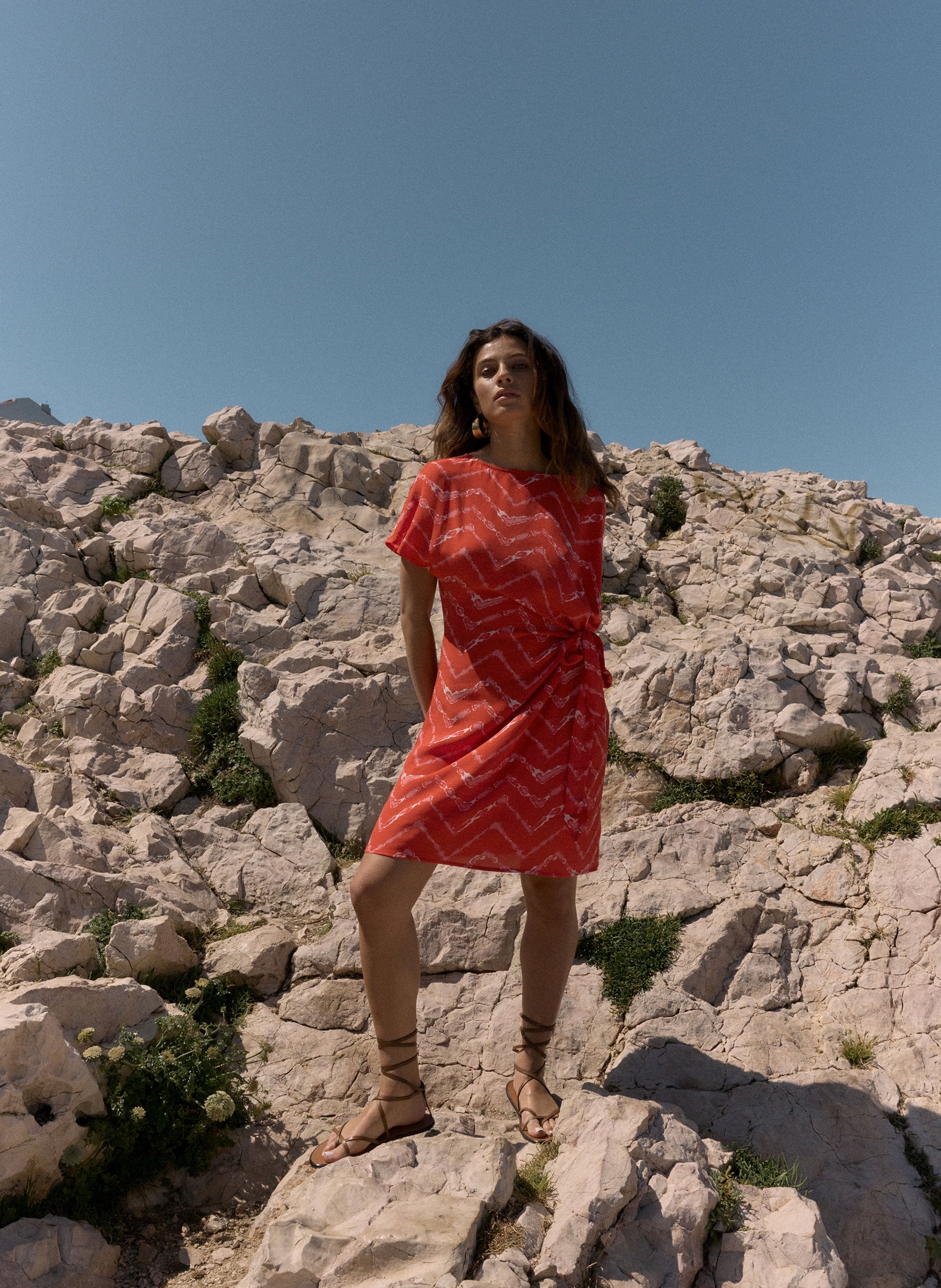 SHORT DRESS MELOVIE dina red