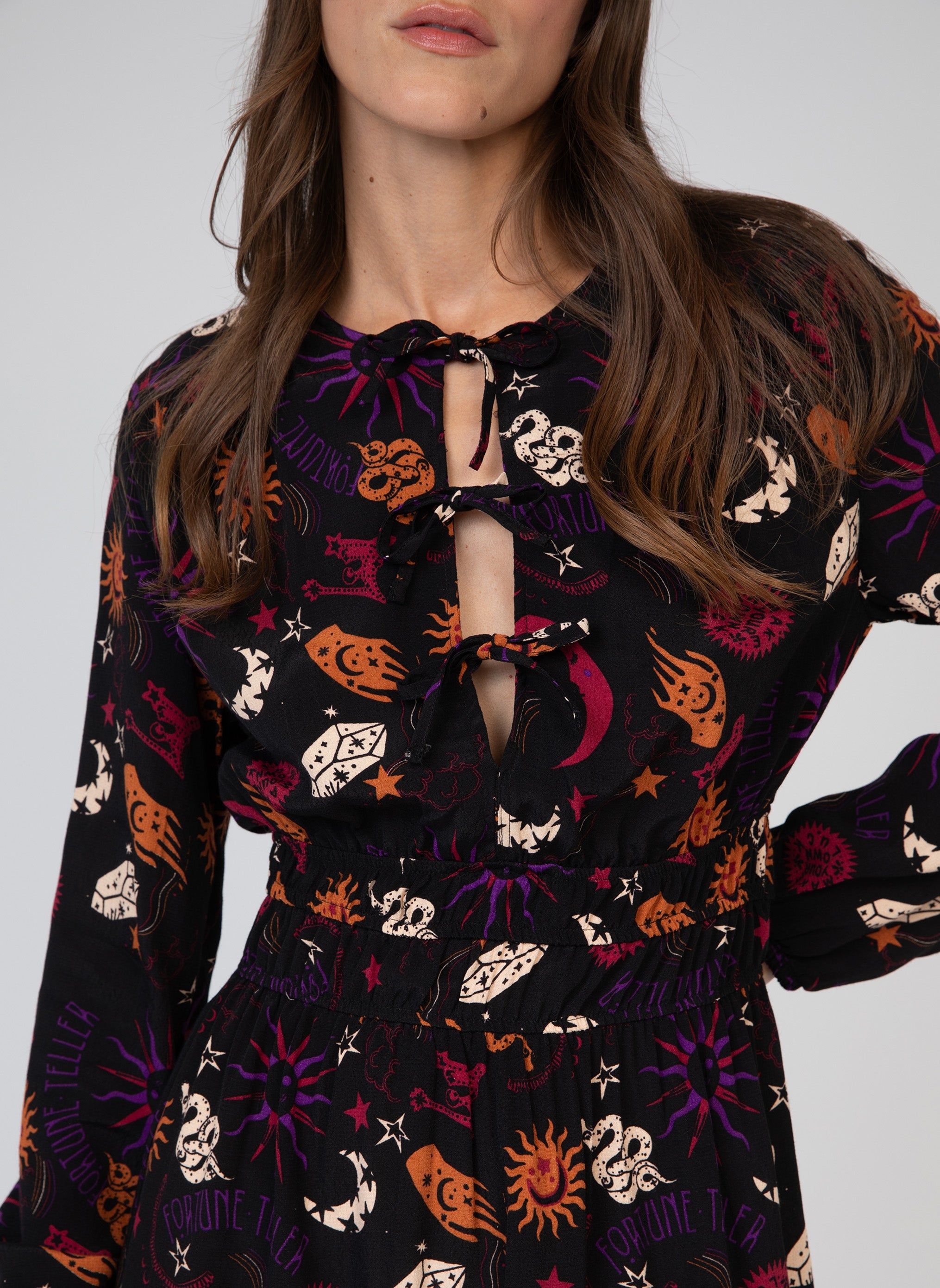 ROBE LONGUE MERIVA bohème noir