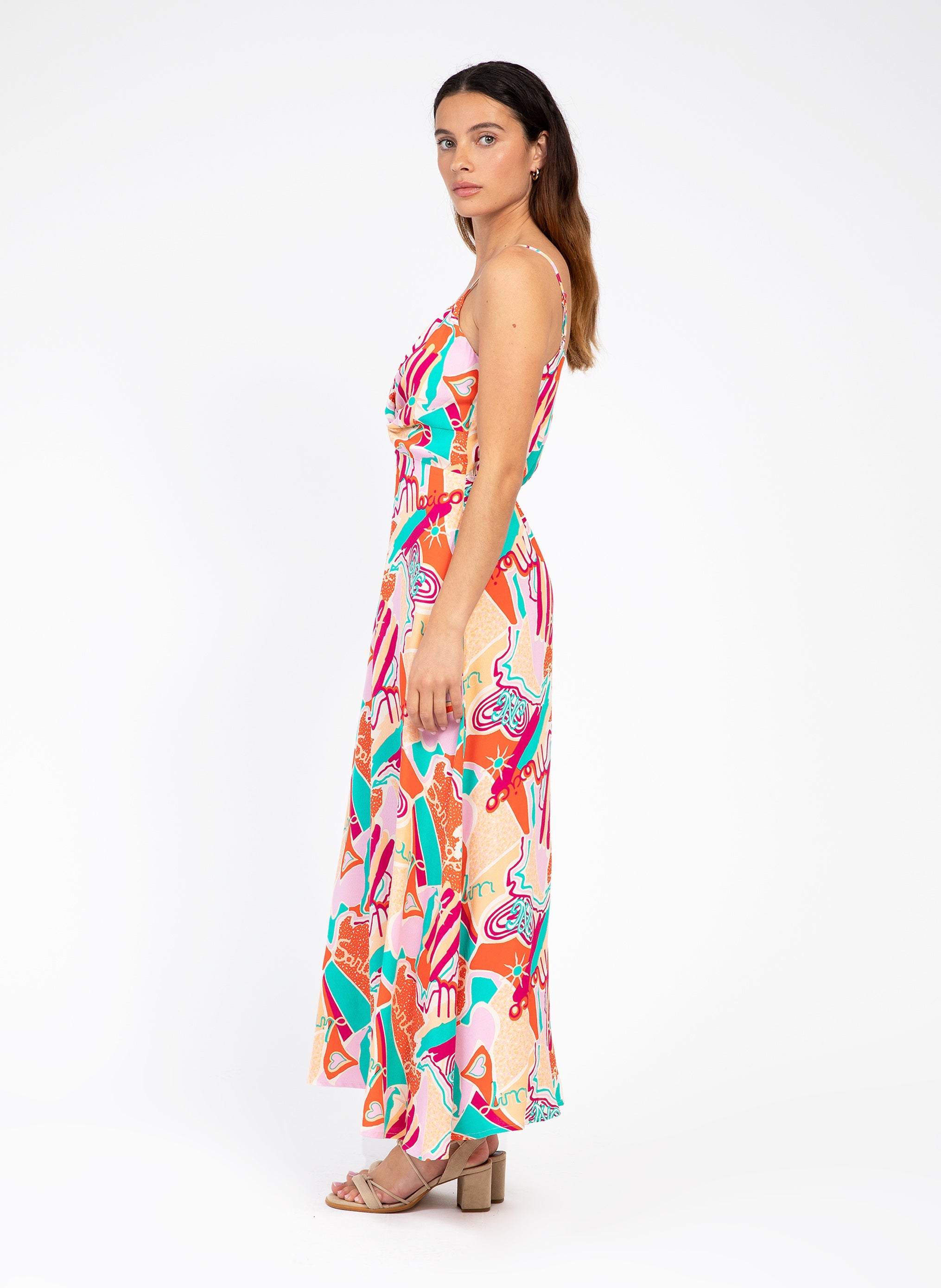 VESTIDO MIDI MERYKA bastia rojo