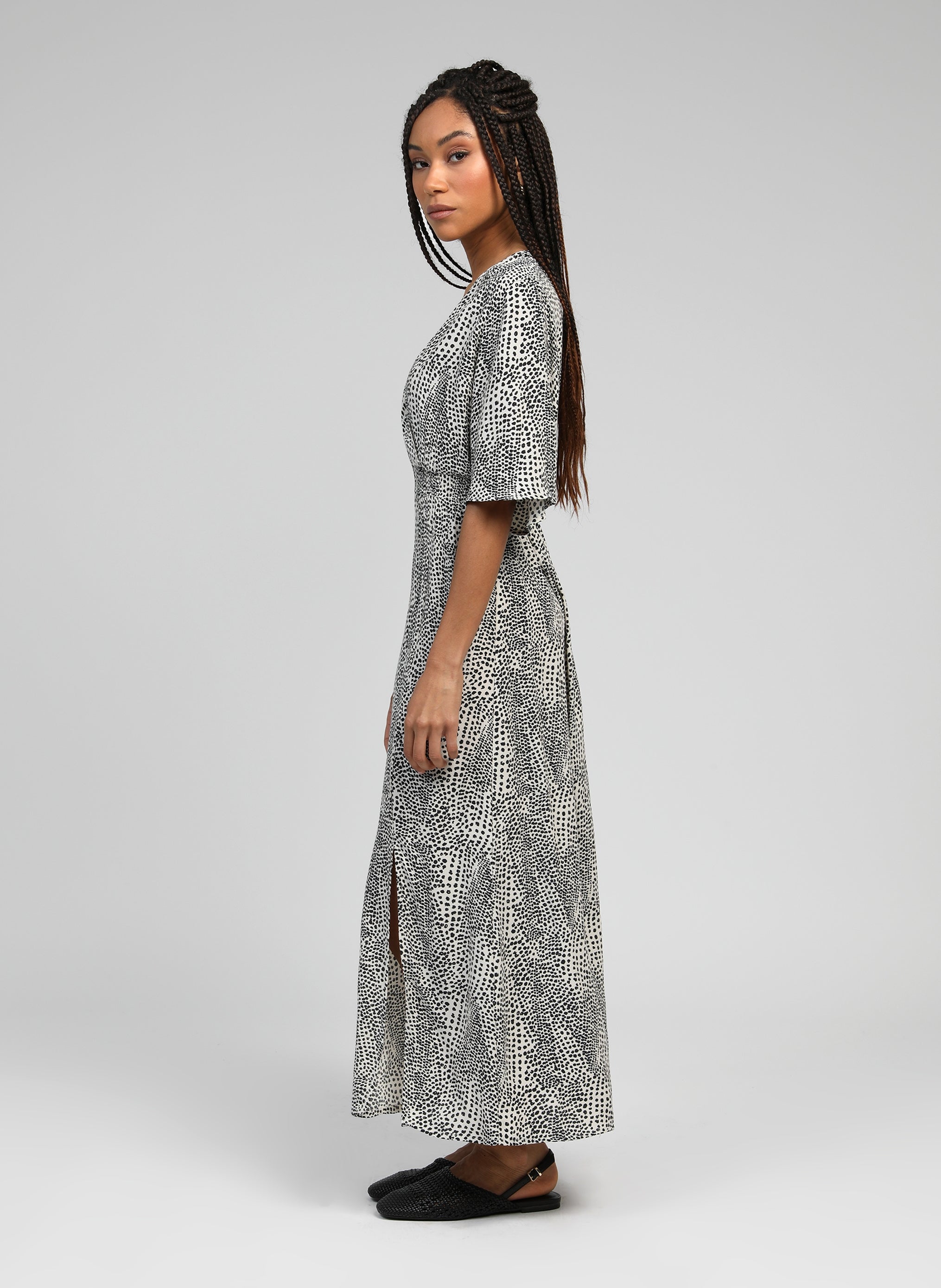 MESUNA LONG DRESS aurora ecru