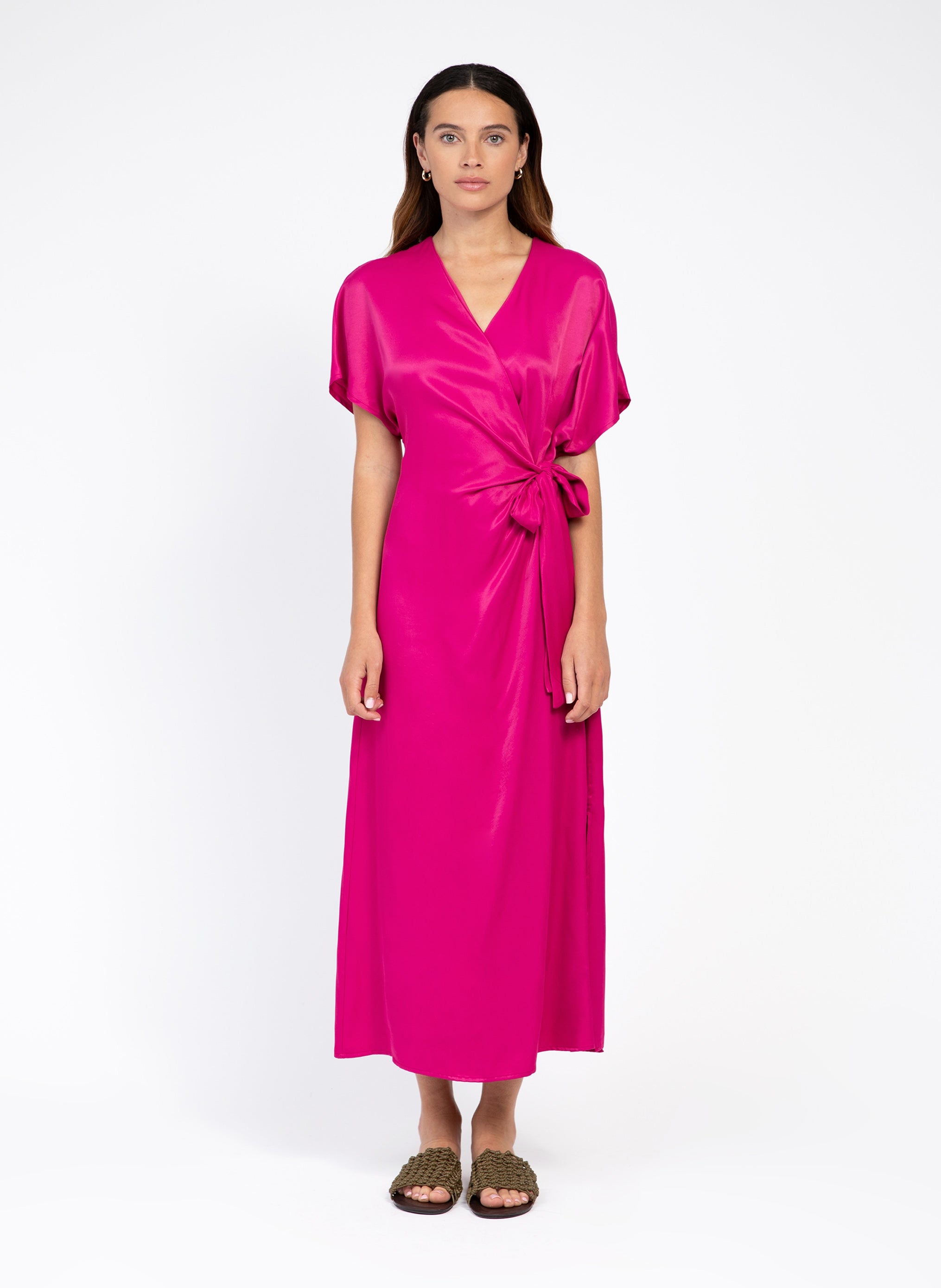 ROBE MIDI MITCH framboise