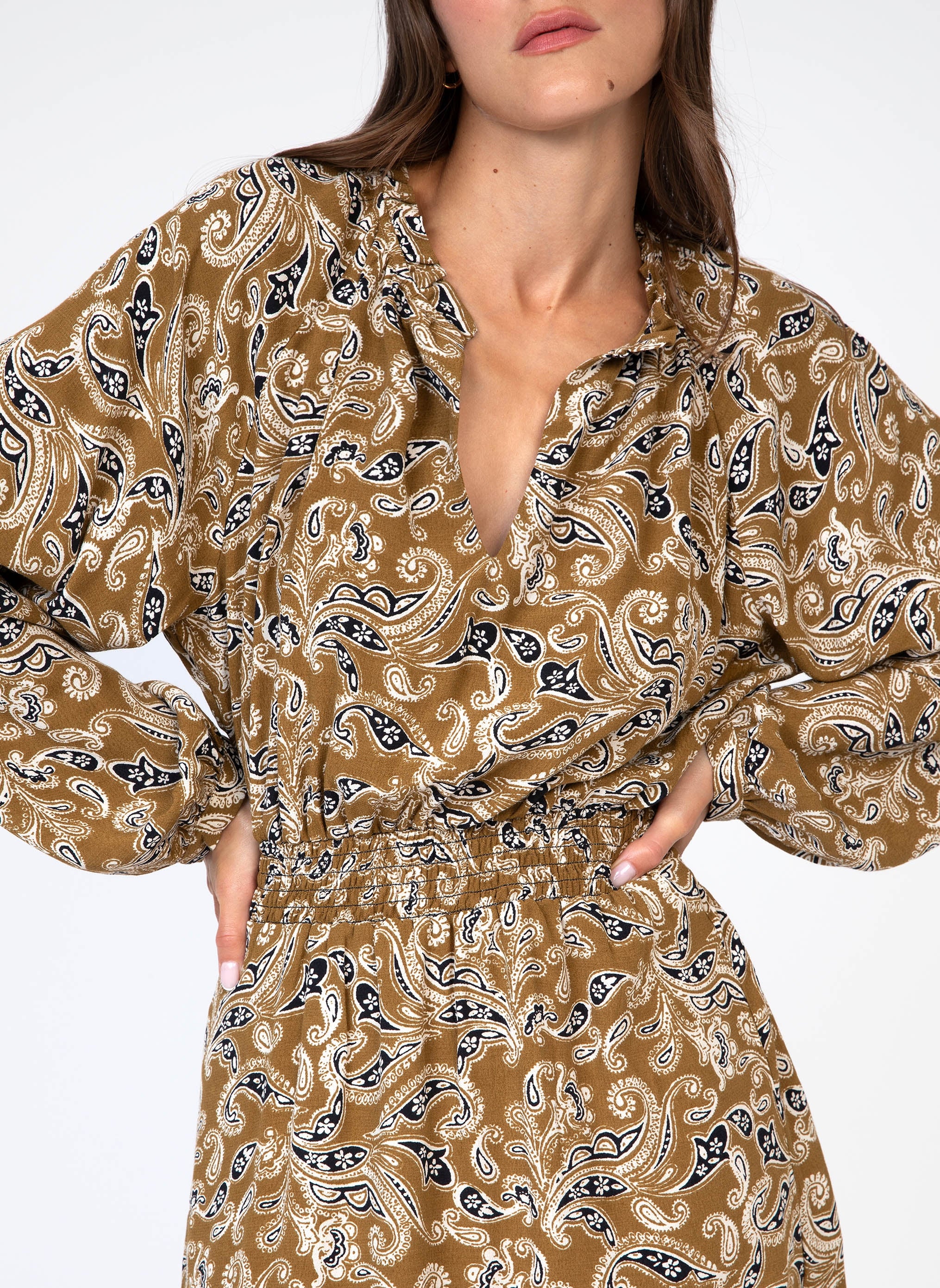 ROBE MIDI MIZATA bandini noisette