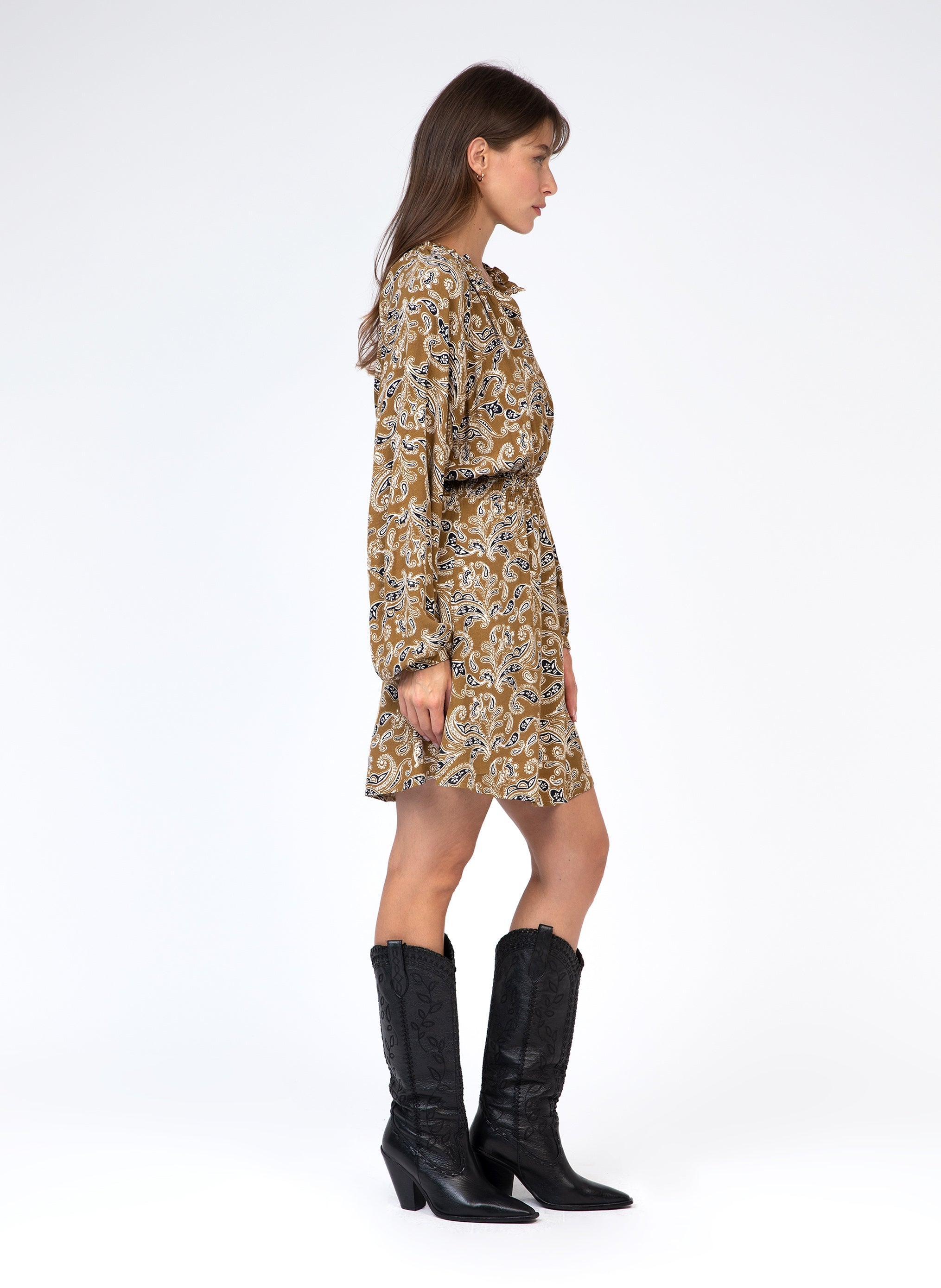 MIZATA MIDI DRESS bandini hazelnut