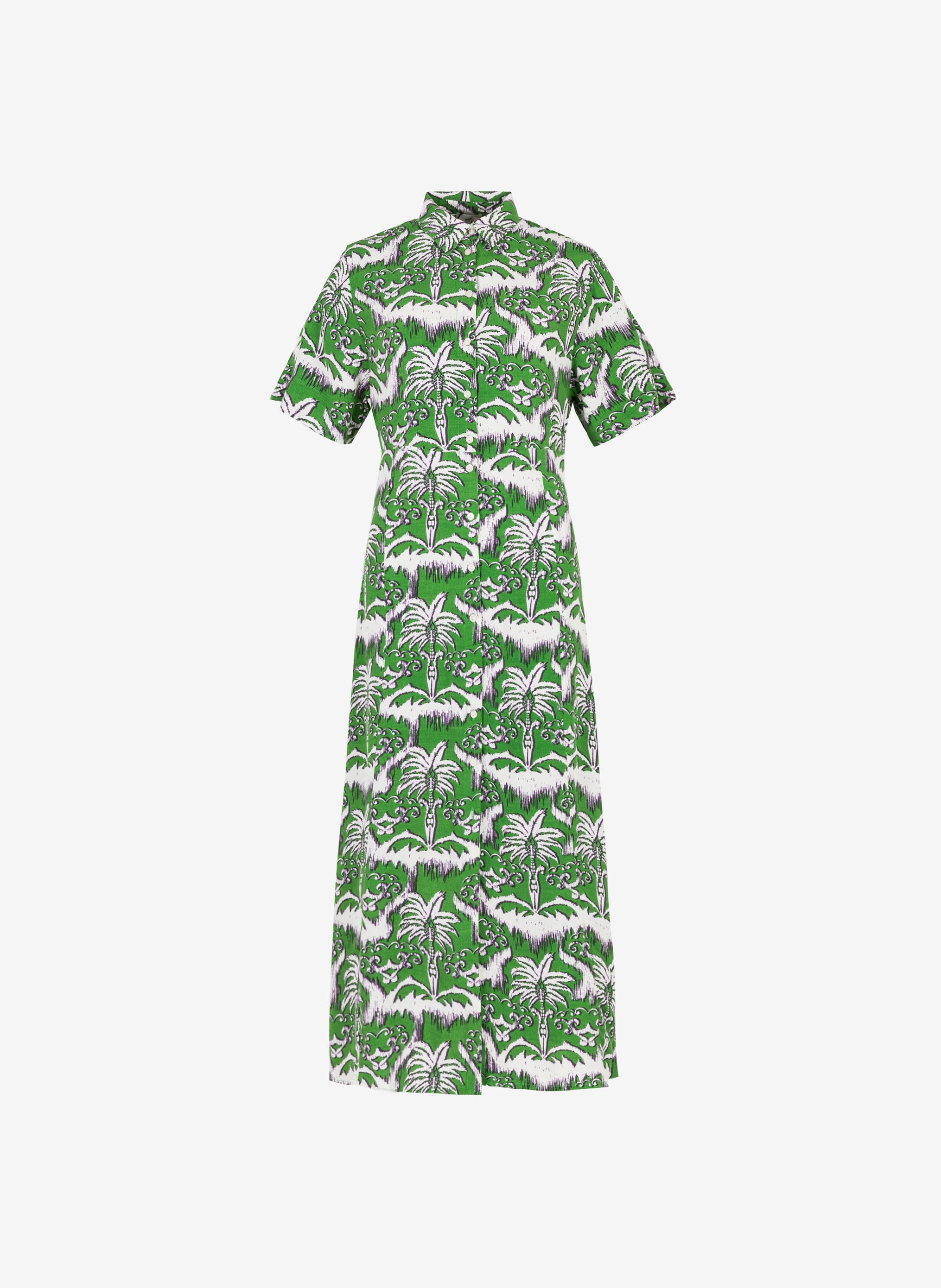 VESTIDO MOBIO MIDI verde palmita