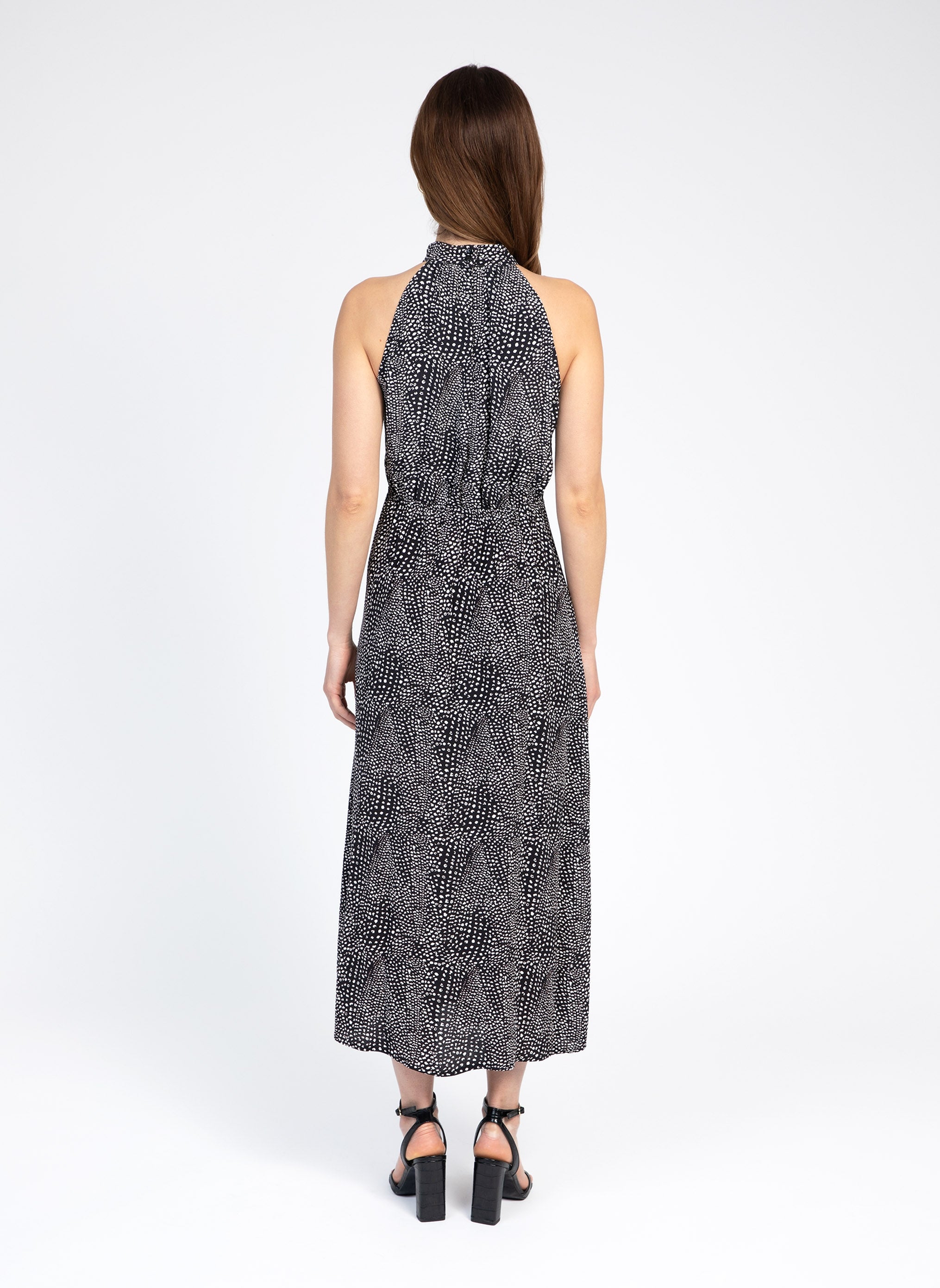 ROBE MIDI MOCKY aurore noir