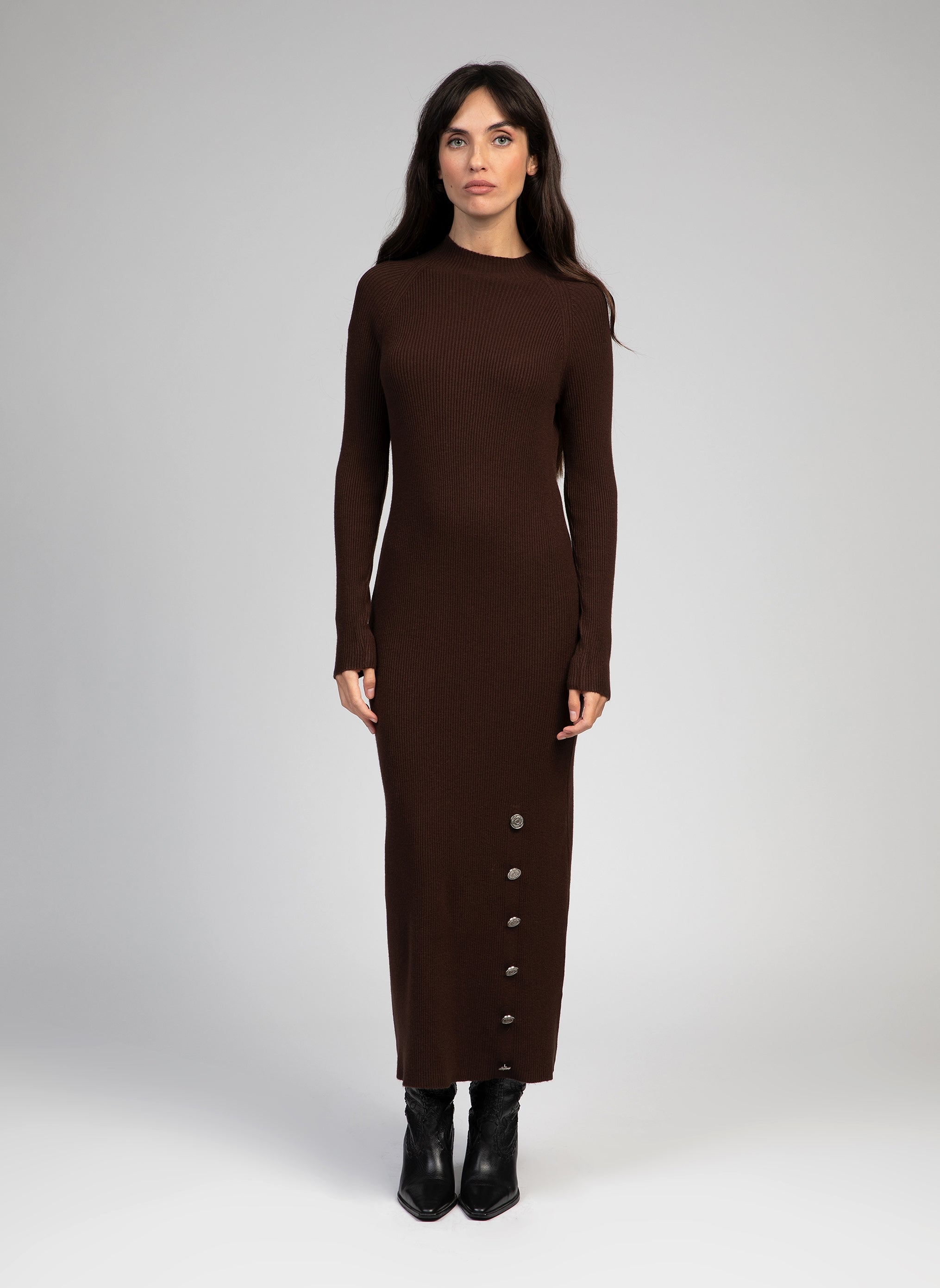 NIRMALA MIDI DRESS chocolate