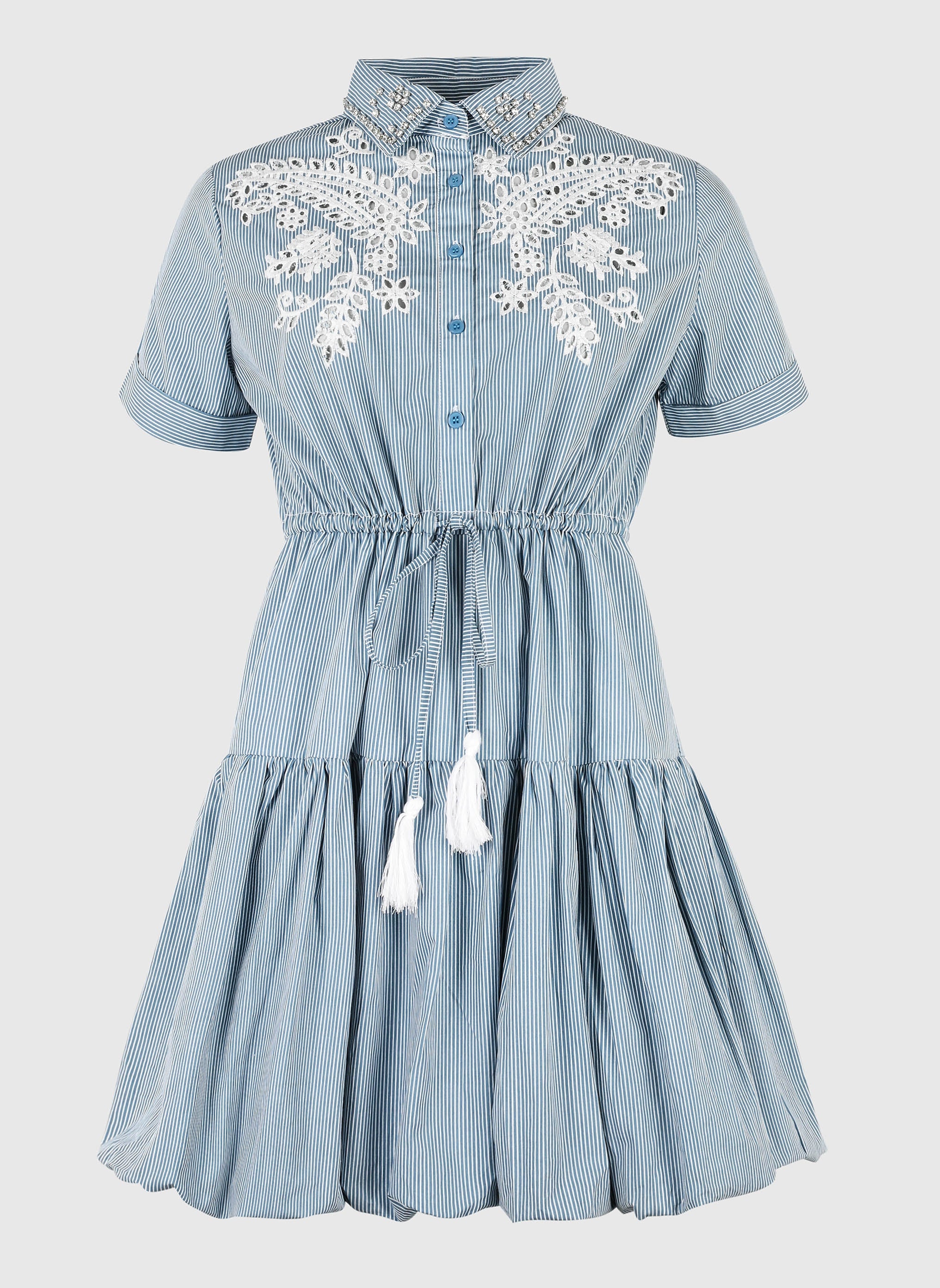 VESTIDO CORTO DE RAYAS OASIA