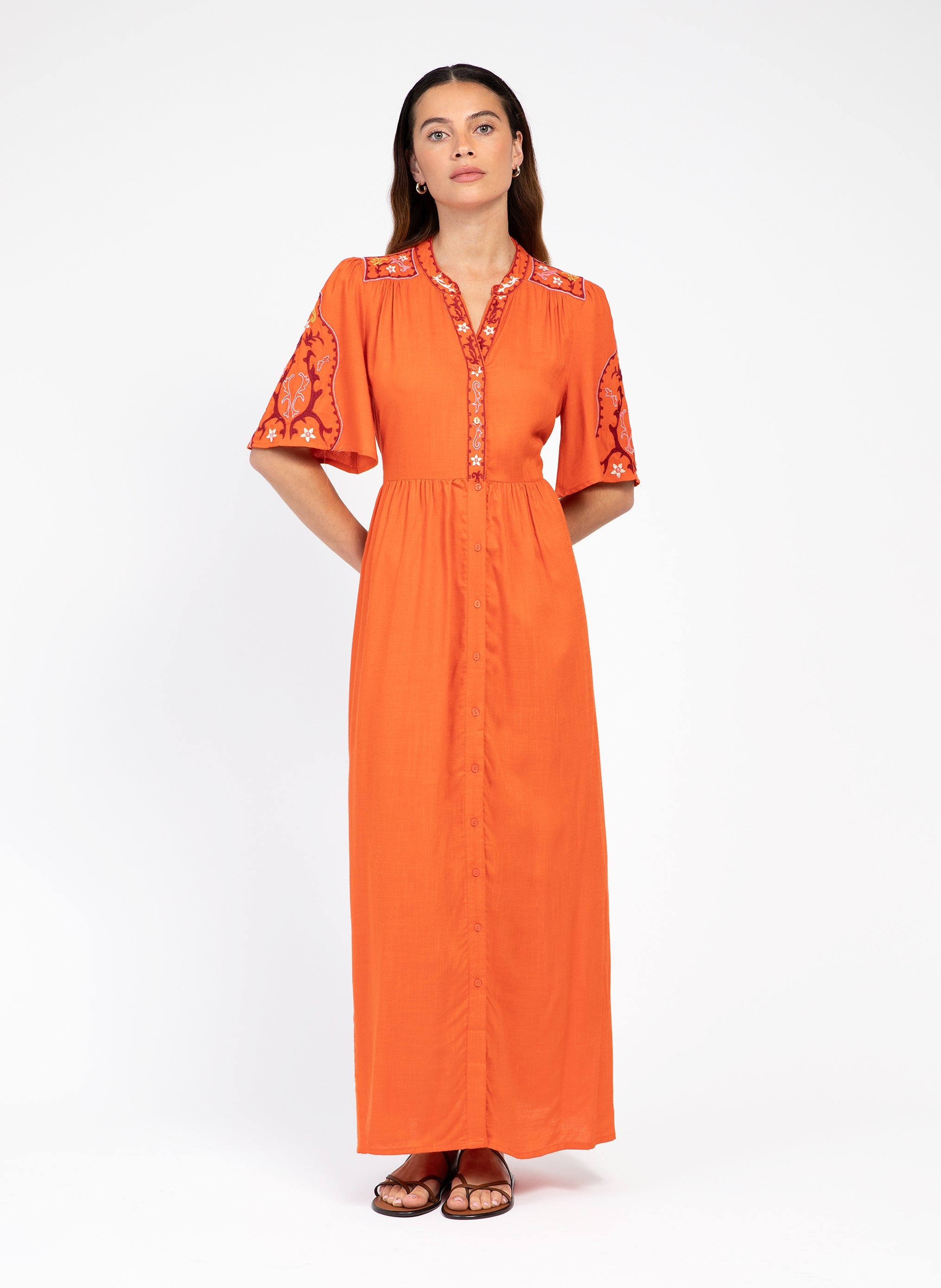 OBEMY LONG DRESS orange