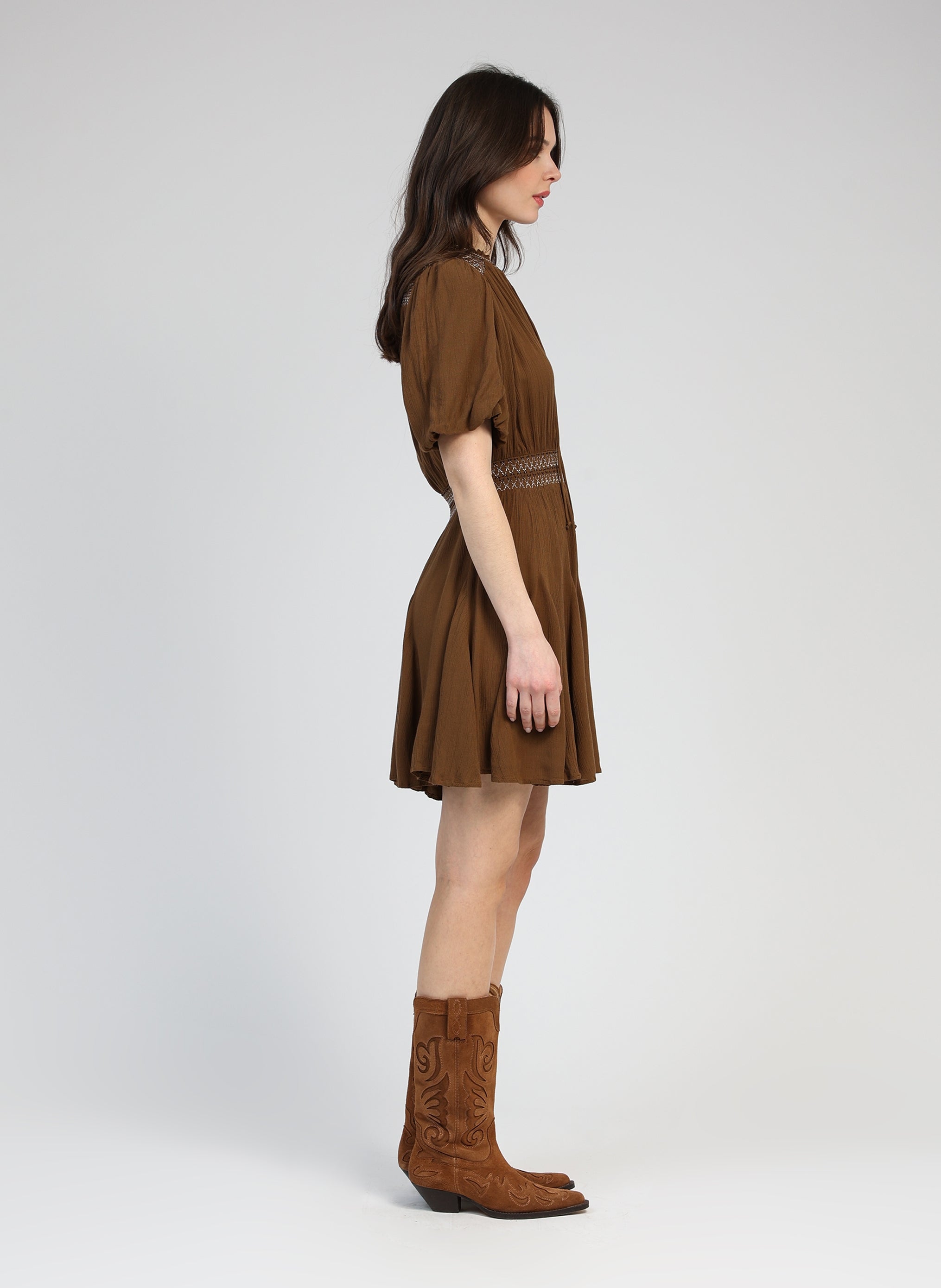 ROBE COURTE OCLAUDE olive